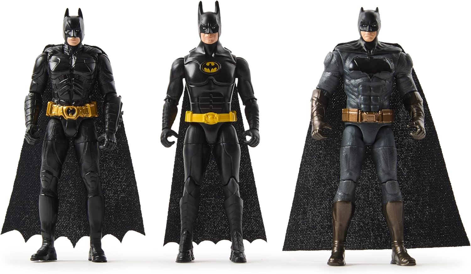 DC Comics, Batman 85th Special Edition Batman Action Figures 3-Pack, 4-inch, 85th Anniversary Collectible Kids Toys for Boys and Girls Ages 3 and Up