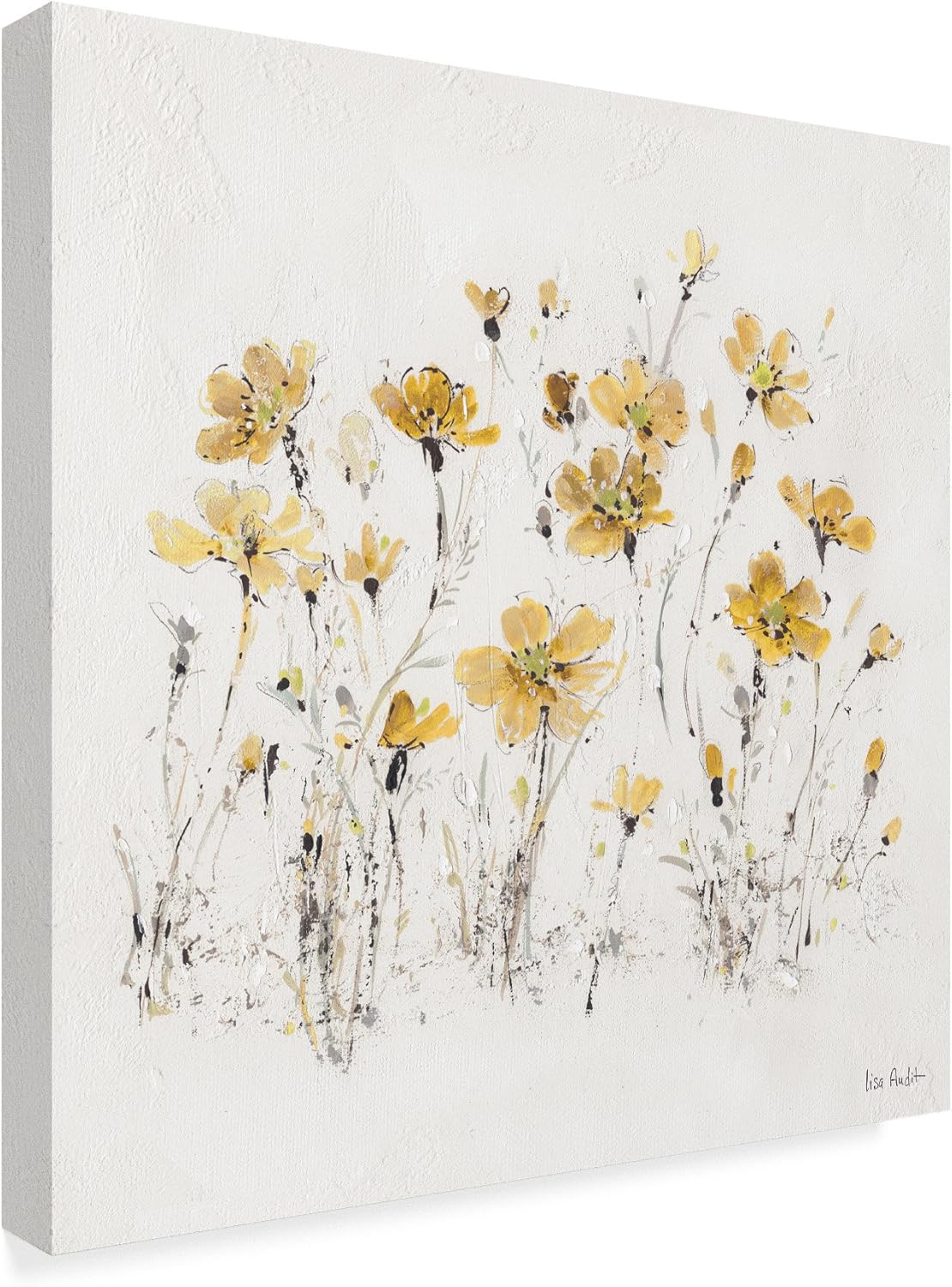 Trademark Fine Art 'Wildflowers III Yellow' Canvas Art by Lisa Audit
