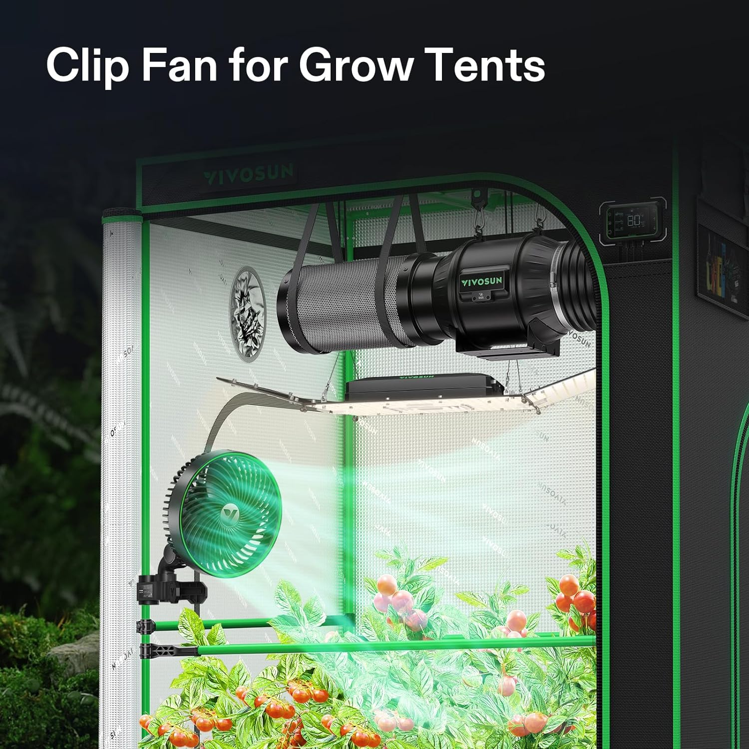 VIVOSUN AeroWave E6 6 in 10-Speed Smart Wi-Fi Clip On Fan