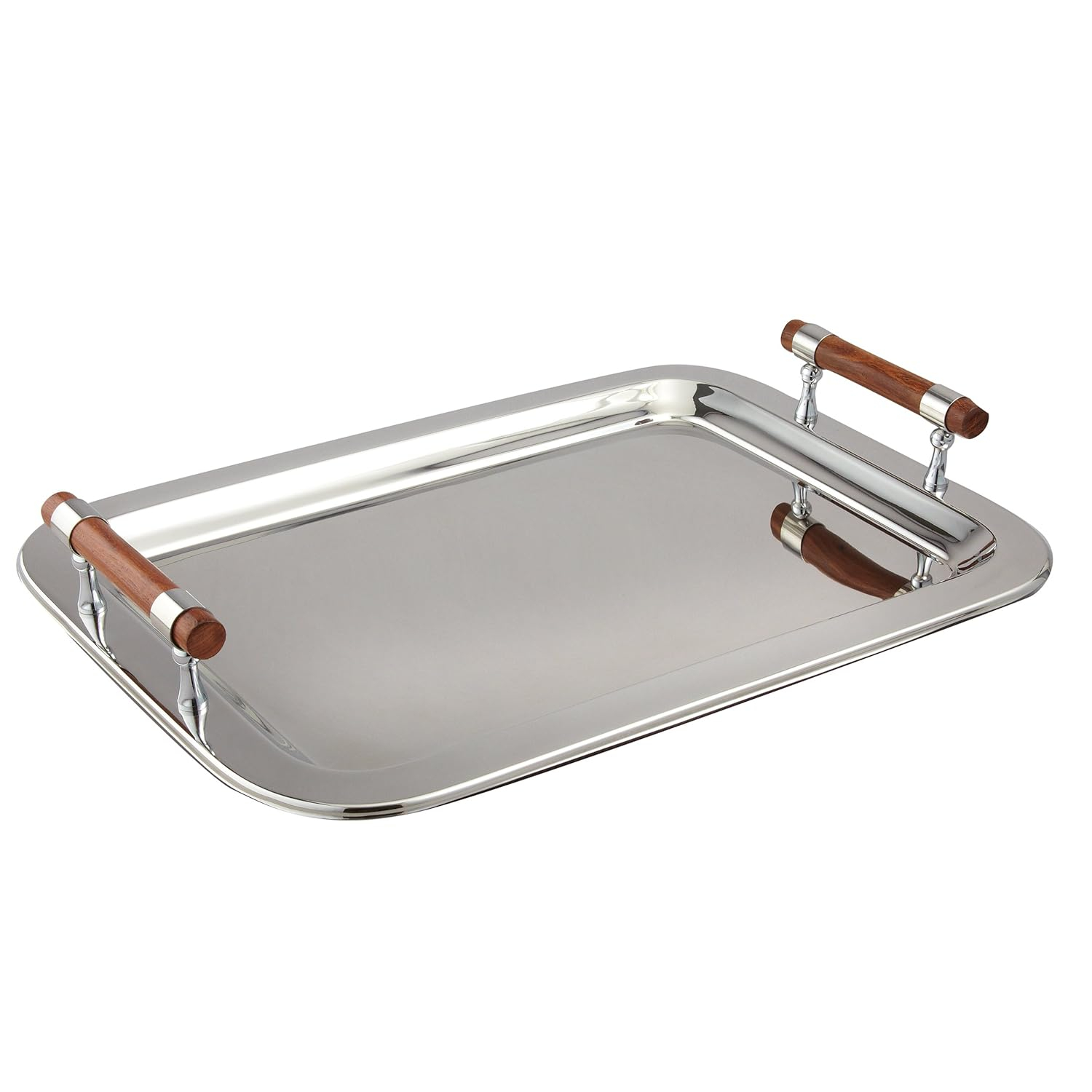 Stainless Steel Rectangular Tray, 22" X 15.5", Silver