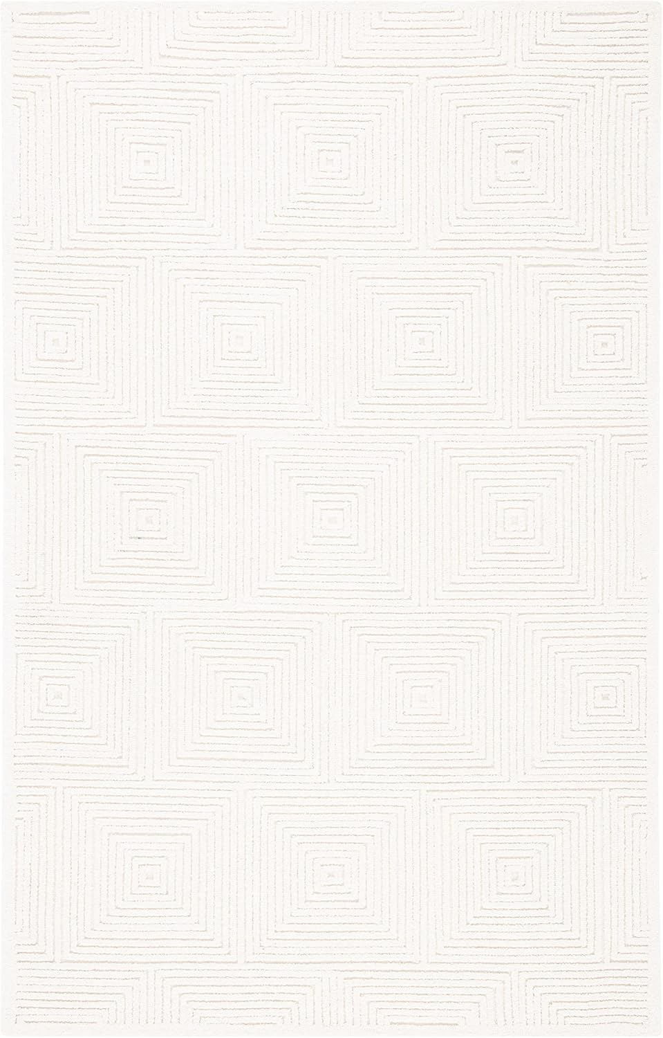 SAFAVIEH Textural Vince Geometric Area Rug, Ivory, 9' x 12'