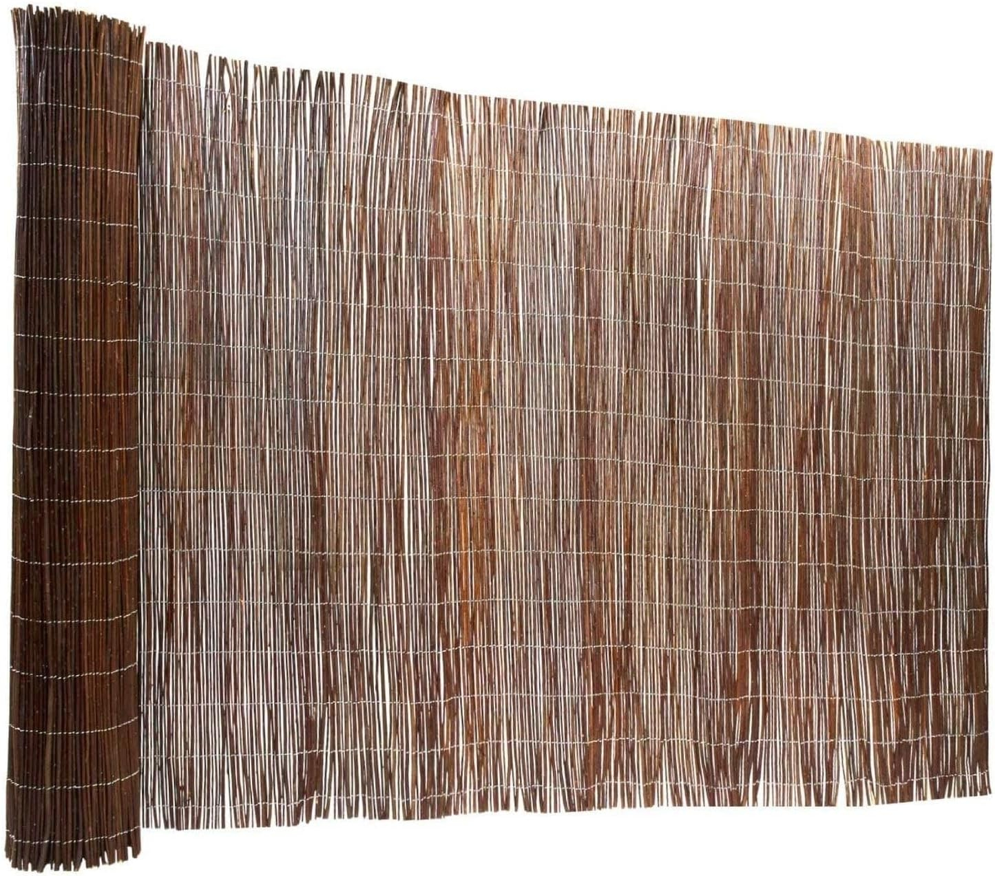 Backyard X-Scapes Natural Willow Rolled Panel Fence Decorative Fencing Natural 6' H x 16' L