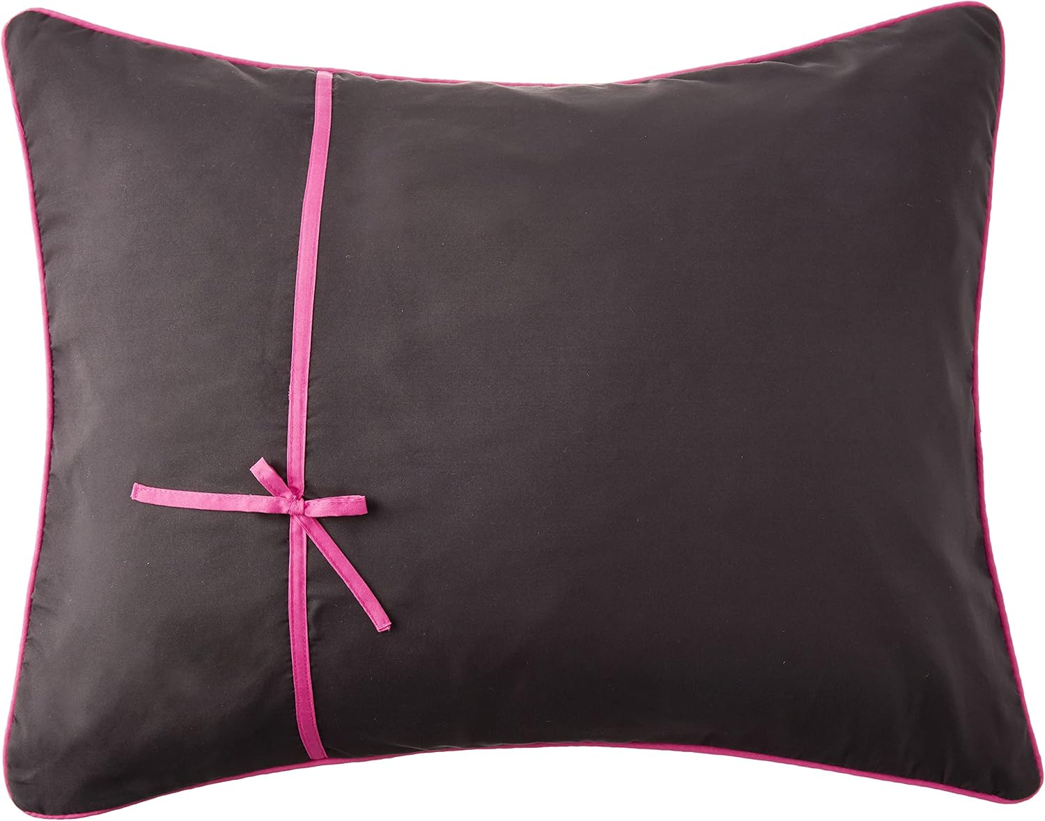 VCNY Home Kids' Sophie 8-Piece Black/Pink Polka Dot Polyester Bed in a Bag, Twin, Girls