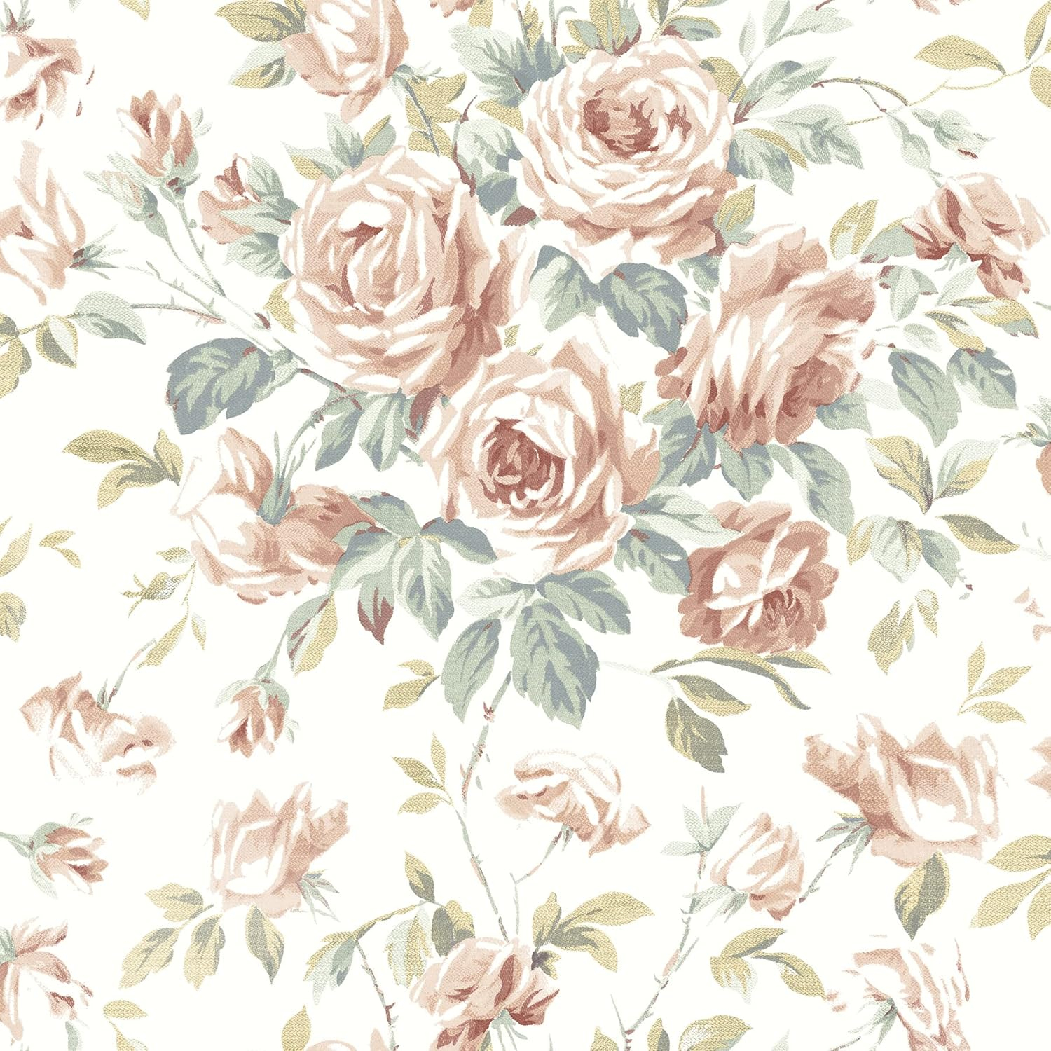 Chesapeake Manon Pink Rose Stitch Wallpaper