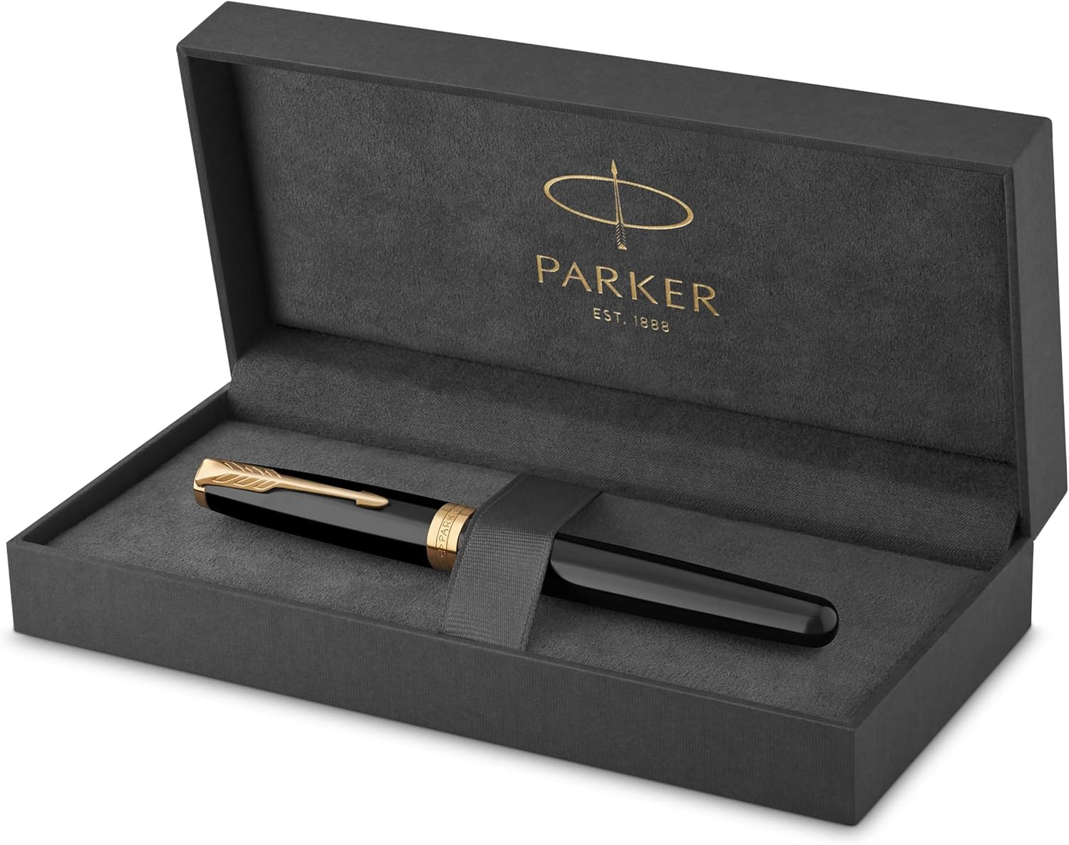 Parker Sonnet Black Lacquer GT Fountain Pen - Medium