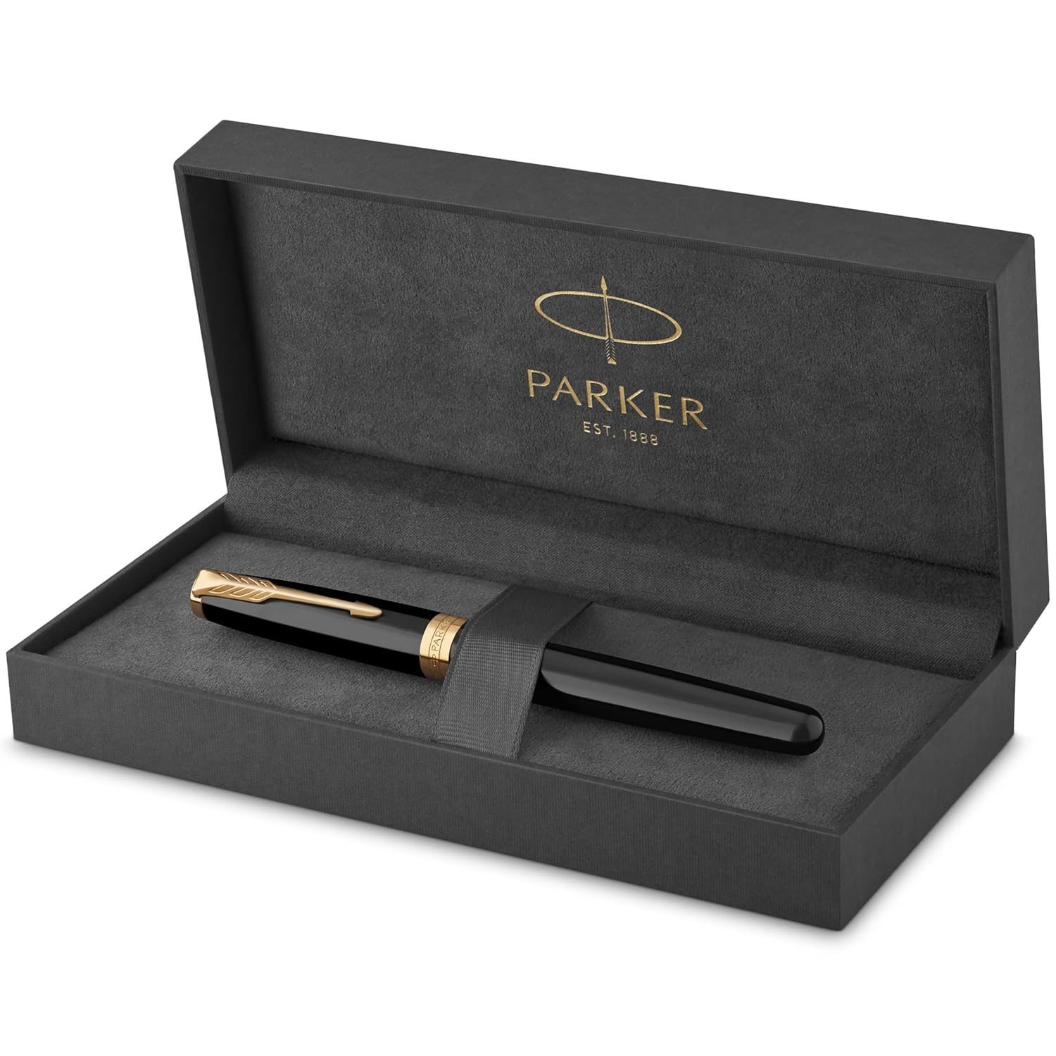 Parker Sonnet Black Lacquer GT Fountain Pen - Medium