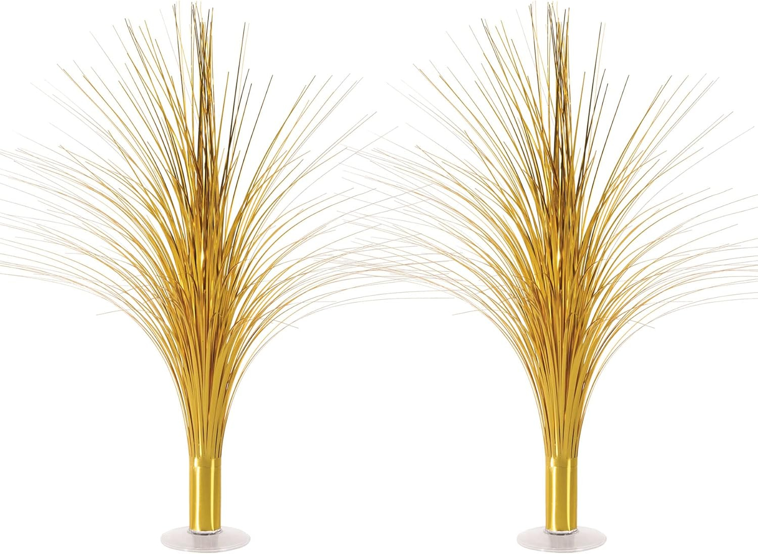 Beistle 2-Pack Metallic Spray Centerpiece, Shimmering Gold Decoration for New Years, Awards Night, & Birthday Parties, Table Decor for Events, 19”