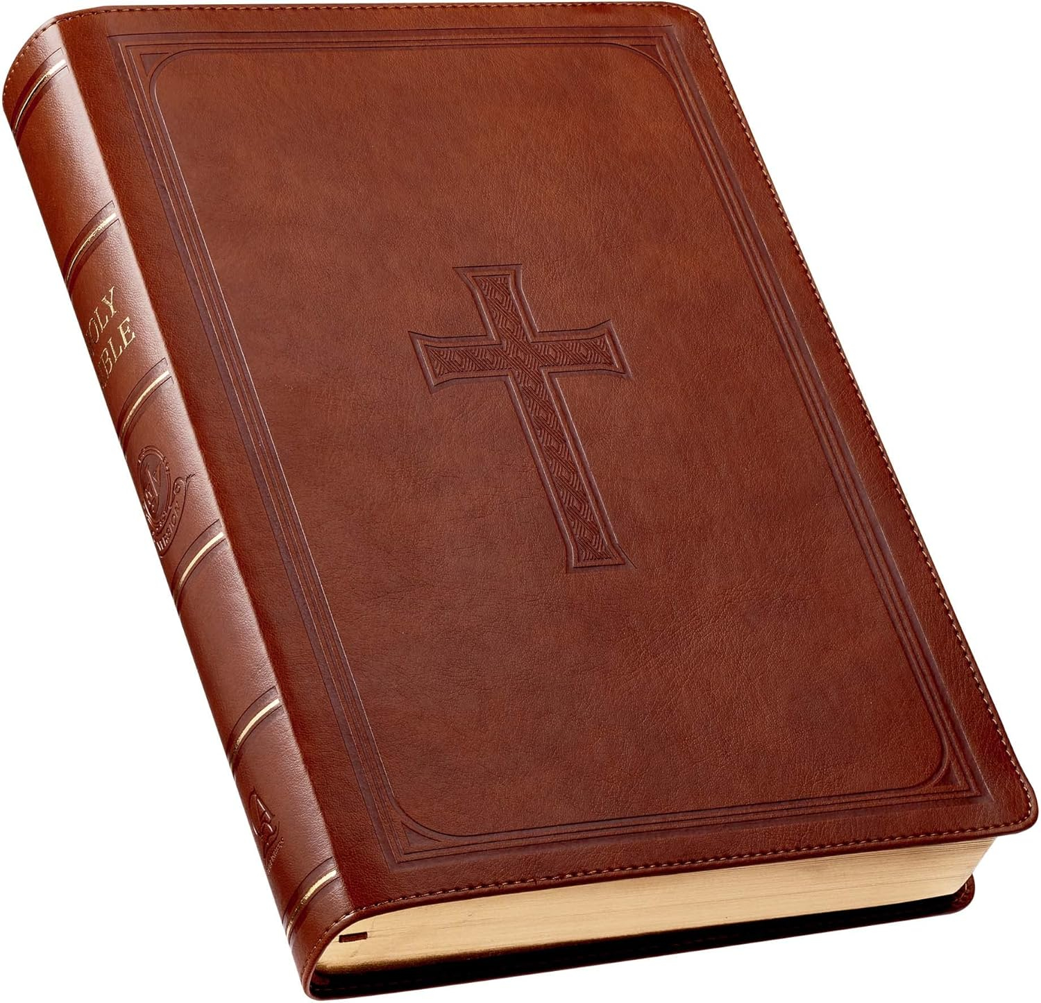 KJV Super Giant Print Lux-Leather Tan - Large Print (Leather Bound)