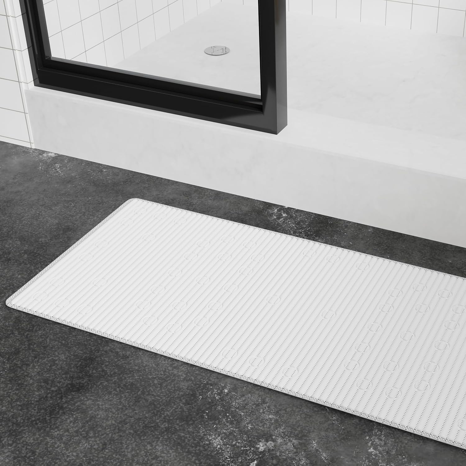 Arm & Hammer Comfort Touch Performance Foam Non-Slip Bath Mat for Showers and Tubs, 17 x 40, White