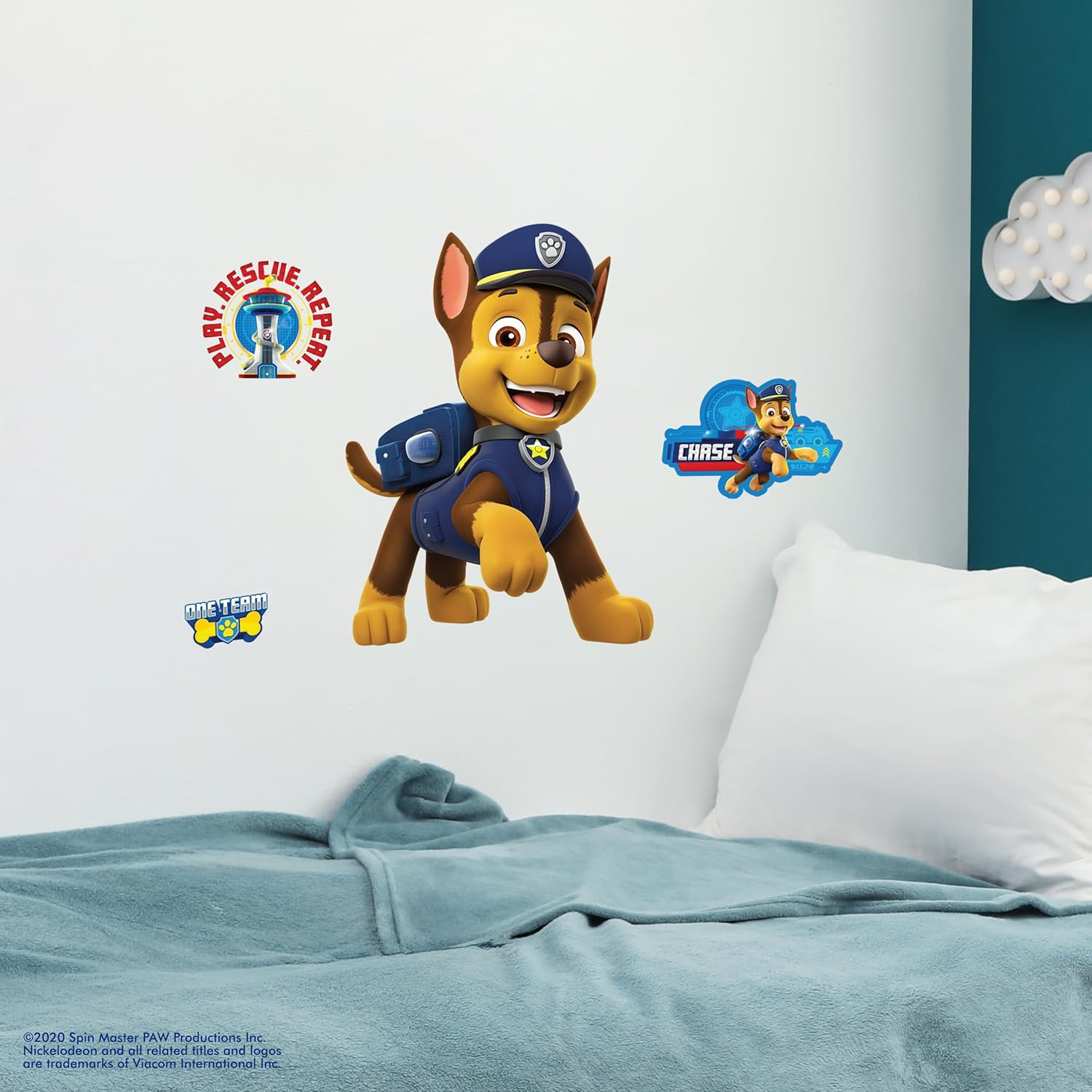 Wall Palz Nickelodeon Paw Patrol Wall Decal - 19" Rocky Vinyl Wall Stickers for Bedroom with 3D Augmented Reality Interaction - Paw Patrol Wall Décor