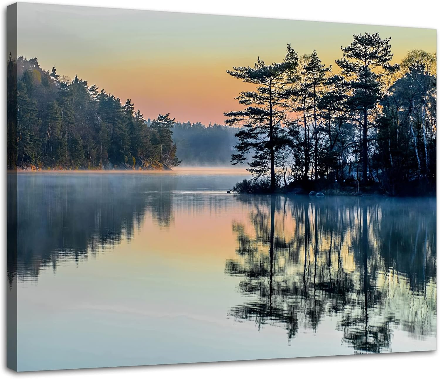 Bedroom Wall Decor Forest Canvas Wall Art Nature Wilderness Photography Realism Rustic Scenic Colorful Theme Painting Picture Artwork Wood Framed Wall Art Easy to Hang Size 12 X16 in