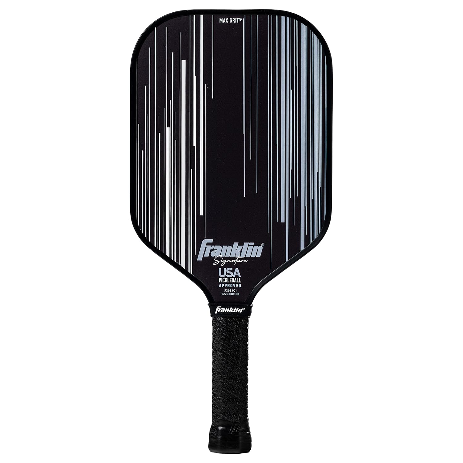 Franklin Sports Pro Pickleball Paddles - Signature Series Pro Pickleball Paddle with MaxGrit Surface - USA Pickleball (USAPA) Approved Tournament Pickleball Paddle - 13mm Polypropylene Core - Black