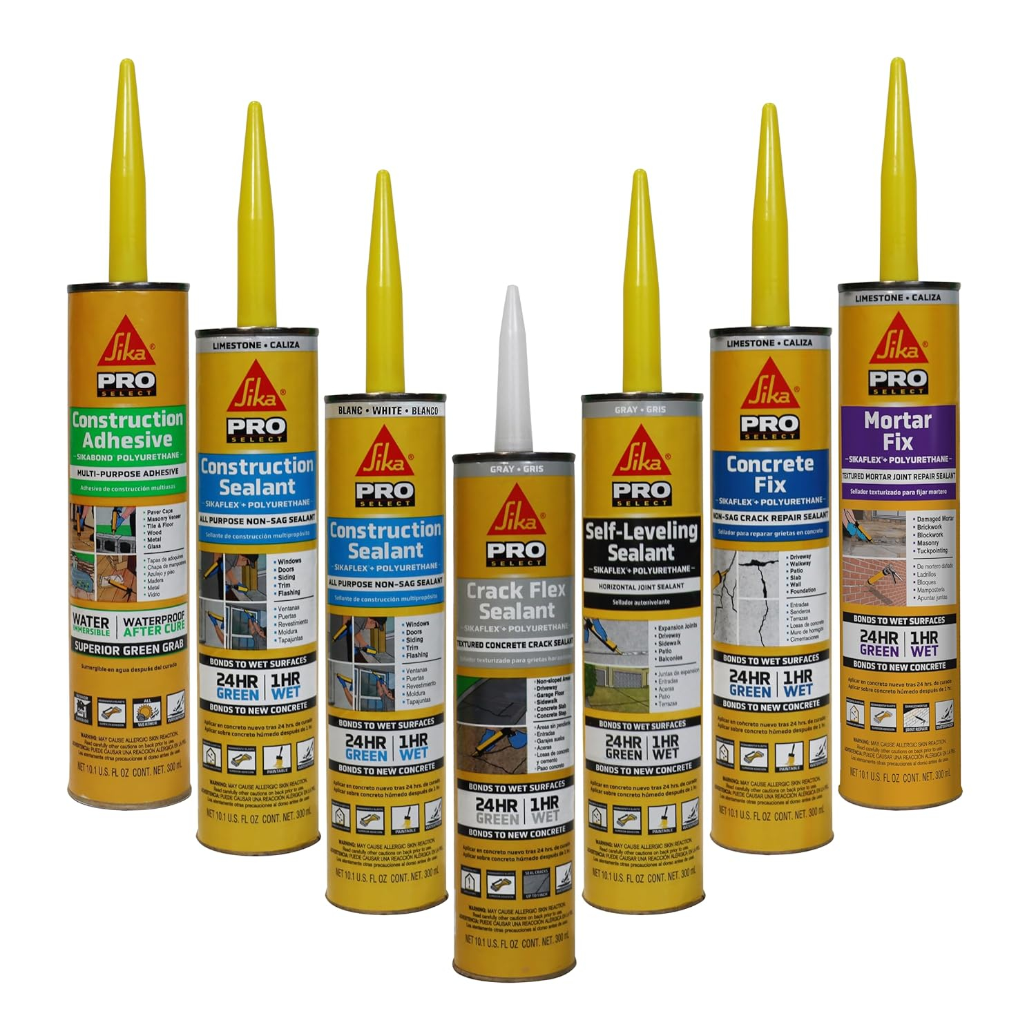 Sikaflex Crack Flex Sealant, Gray, High performance, textured polyurethane sealant, self-leveling, sealant for sealing horizontal cracks, 10.1 fl. Oz (Pack of 1)