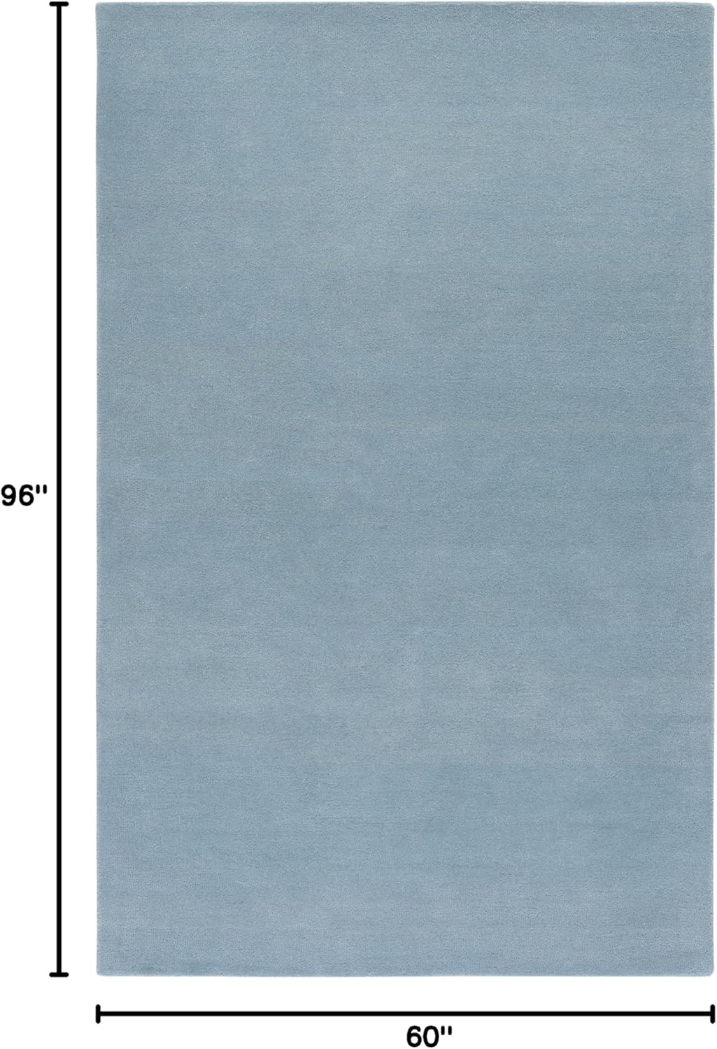 SAFAVIEH Fifth Avenue Collection Area Rug - 5' x 8', Green, Handmade Modern Solid Wool, Ideal for High Traffic Areas in Living Room, Bedroom (FTV128Y)