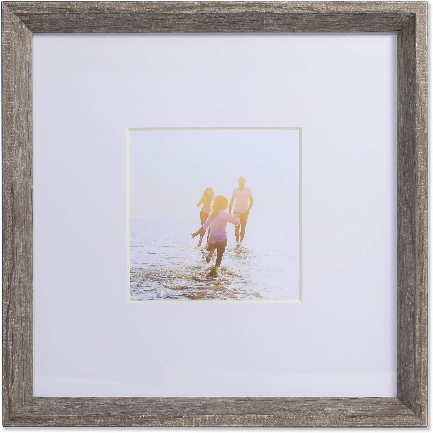 Lawrence Frames 5x5 Wide Border Matted Frame - Gallery Gray 10x10