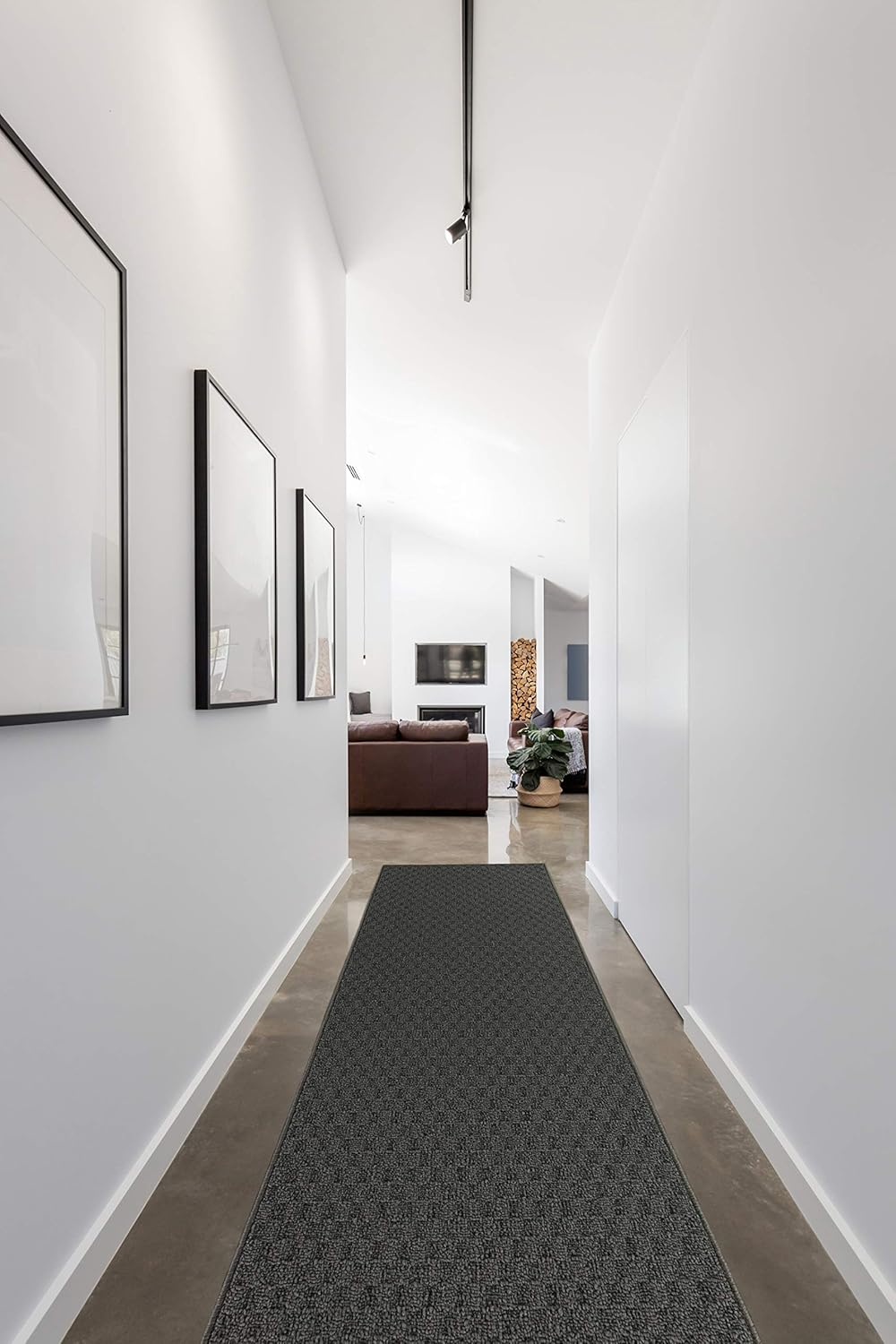 Garland Rug Town Square Polypropylene Cinder Gray Indoor Runner Rug, 3' x 8'