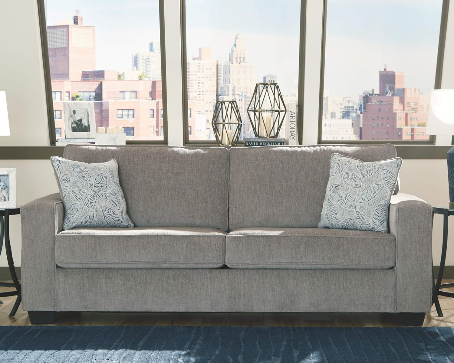 Signature Design by Ashley Altari Queen Sleeper Sofa in Alloy