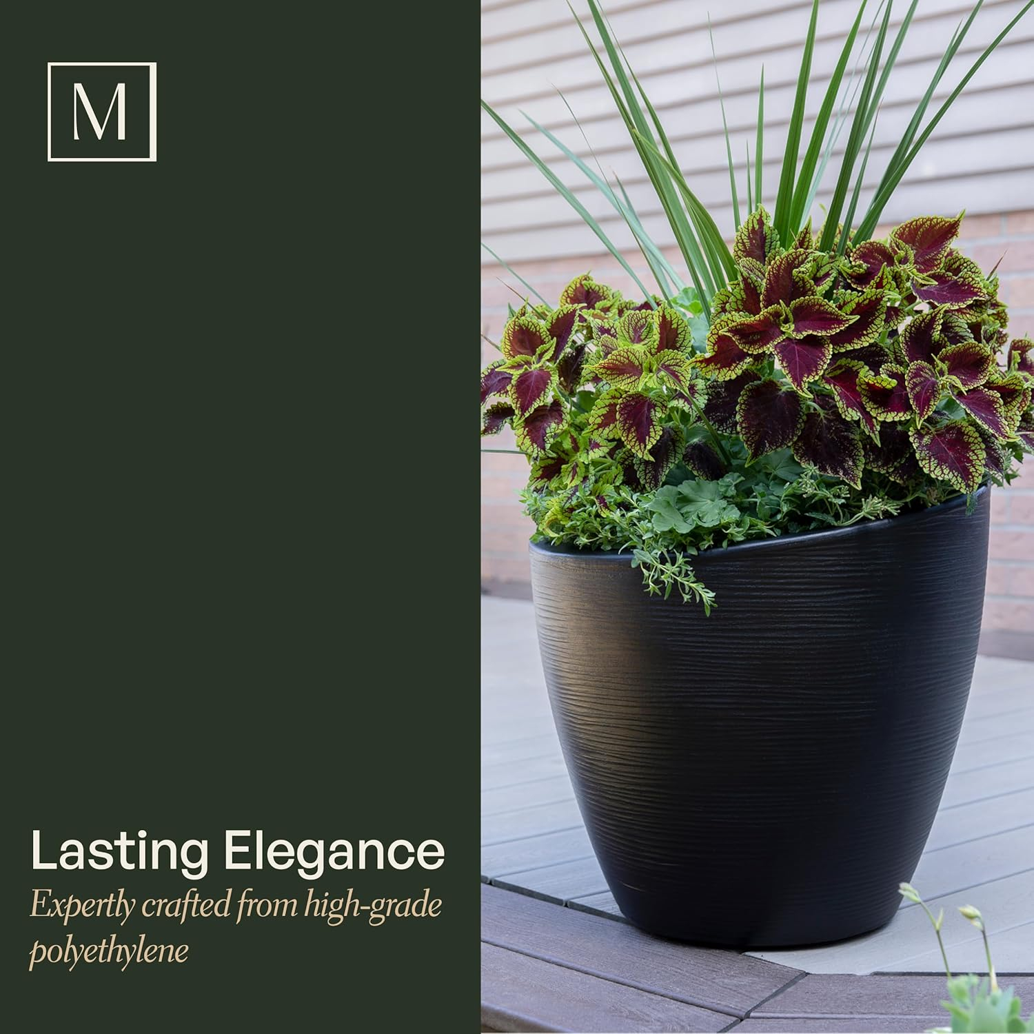 20 in. Modesto Round Planter, White