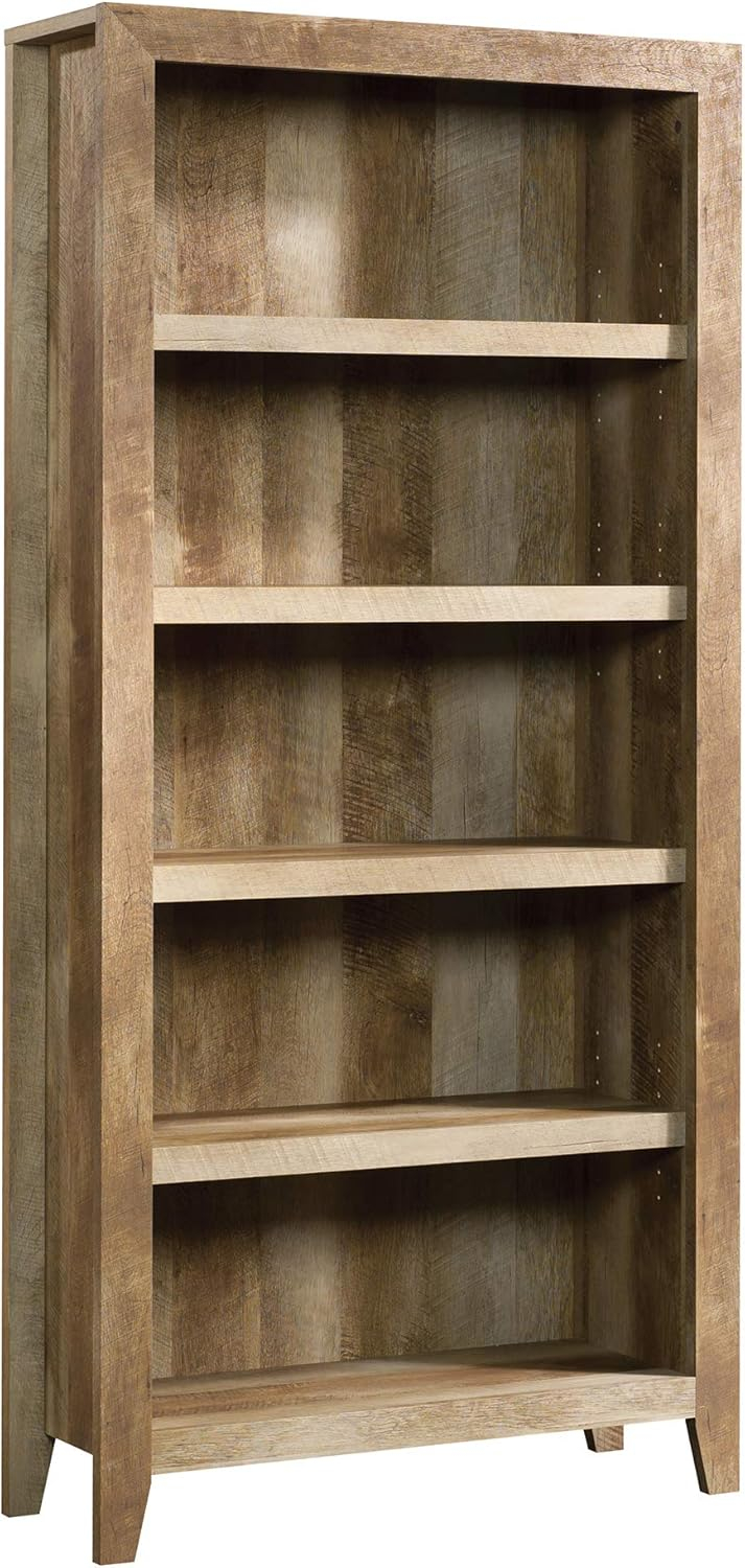 Sauder Dakota Pass 5-Shelf Bookcase, Craftsman Oak Finish