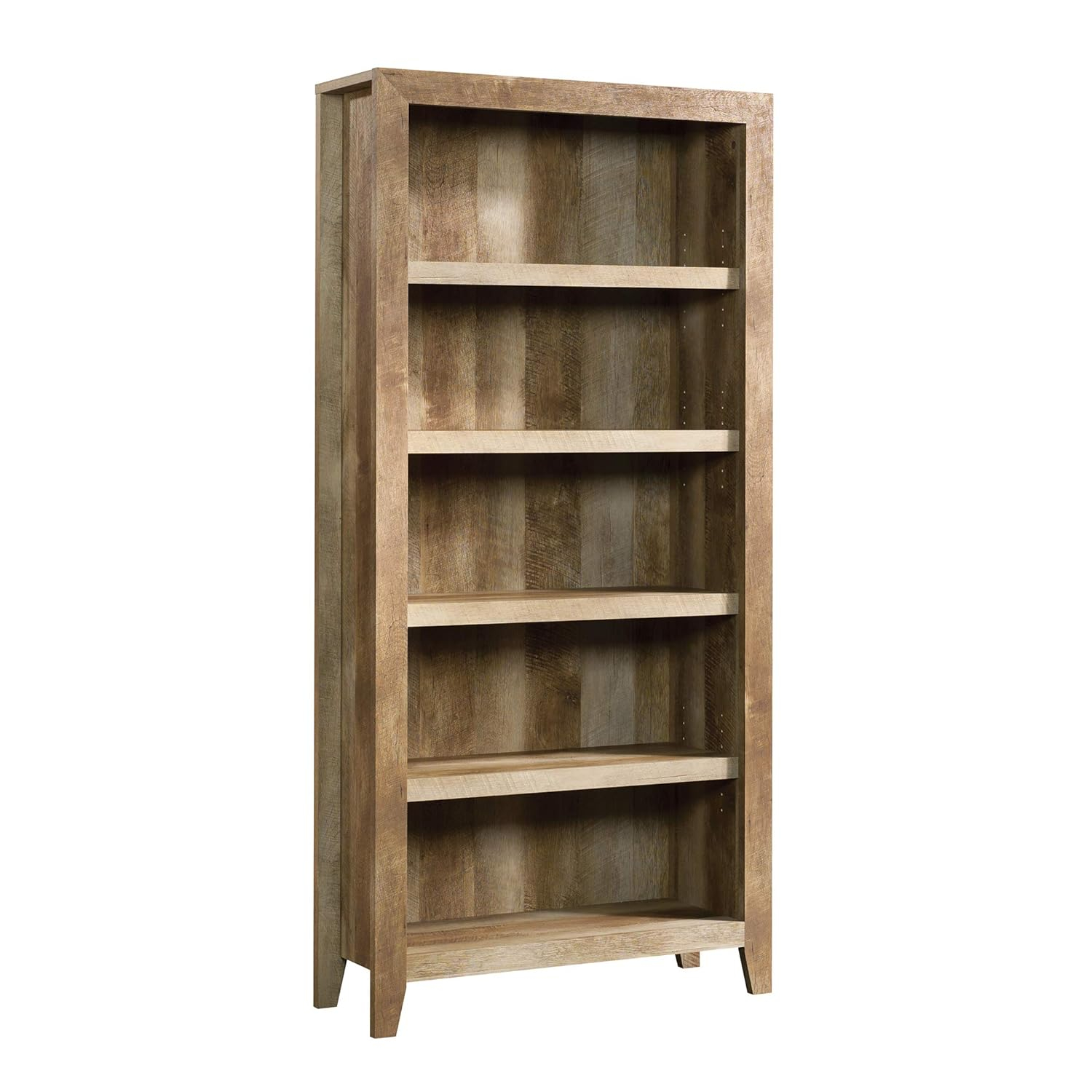 Sauder Dakota Pass 5-Shelf Bookcase, Char Pine Finish