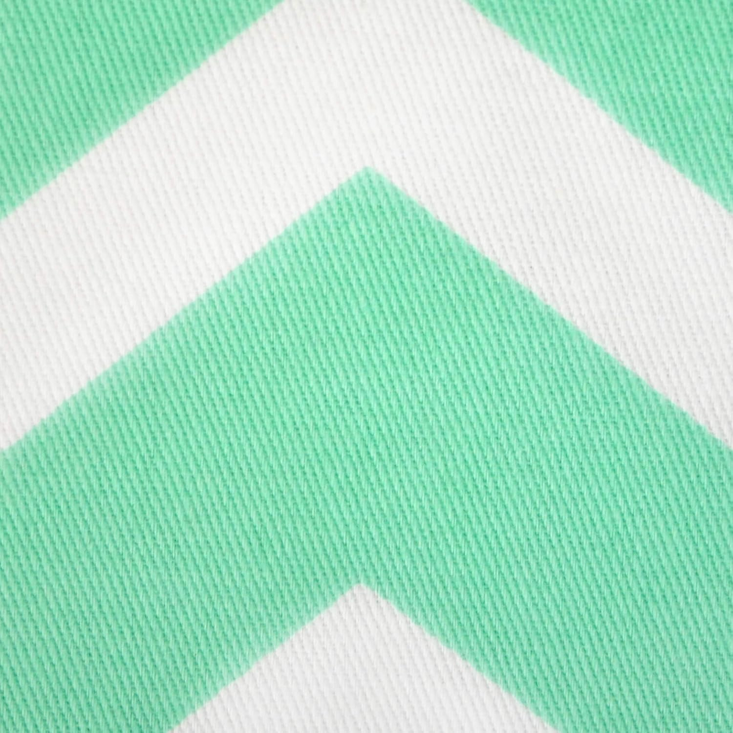 Aqua and White Cotton Chevron Kitchen Apron
