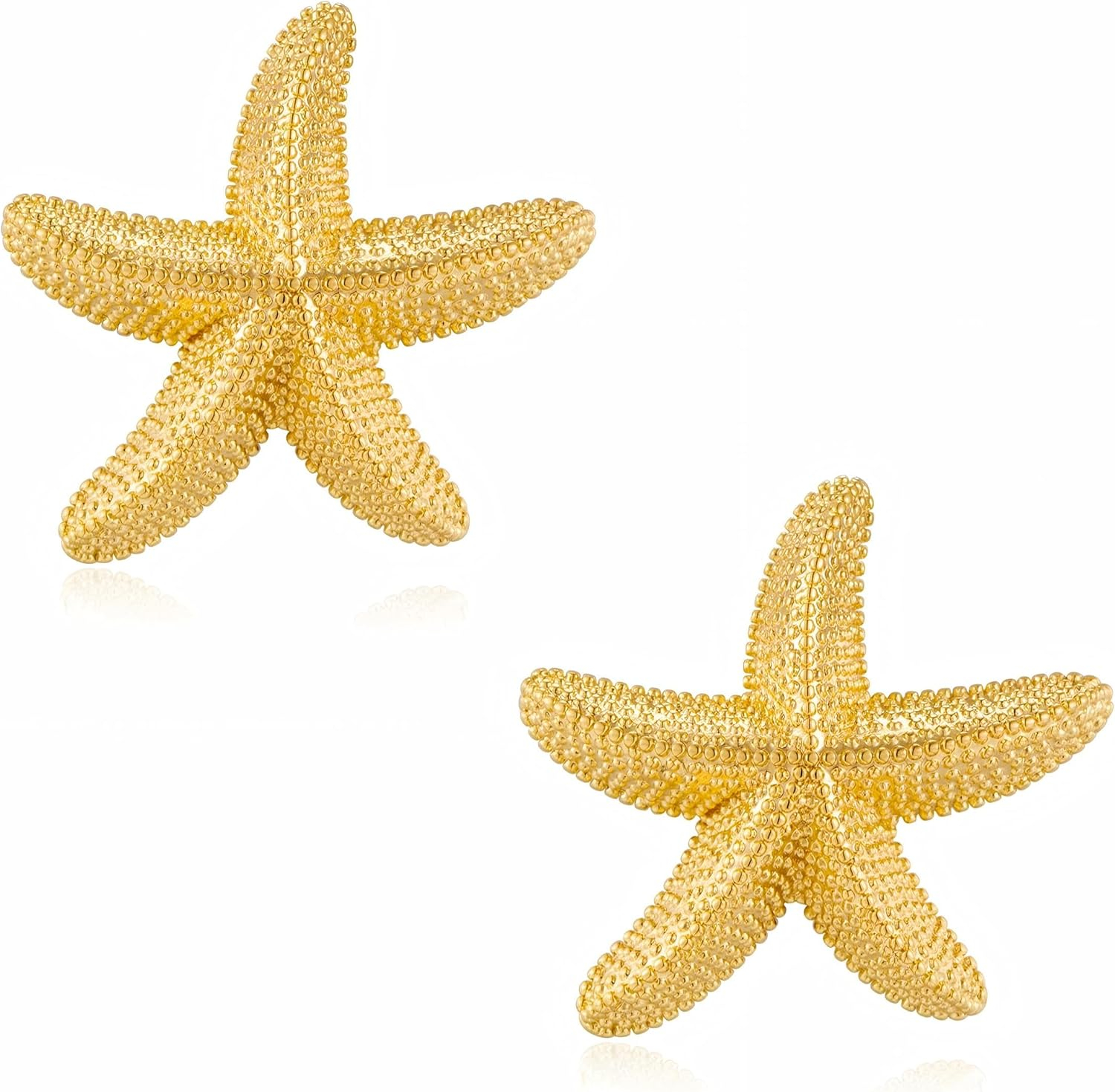 Punk Boho Starfish Earrings Starfish Statement Star Stud Earrings for Women Beach Ocean Summer Jewelry