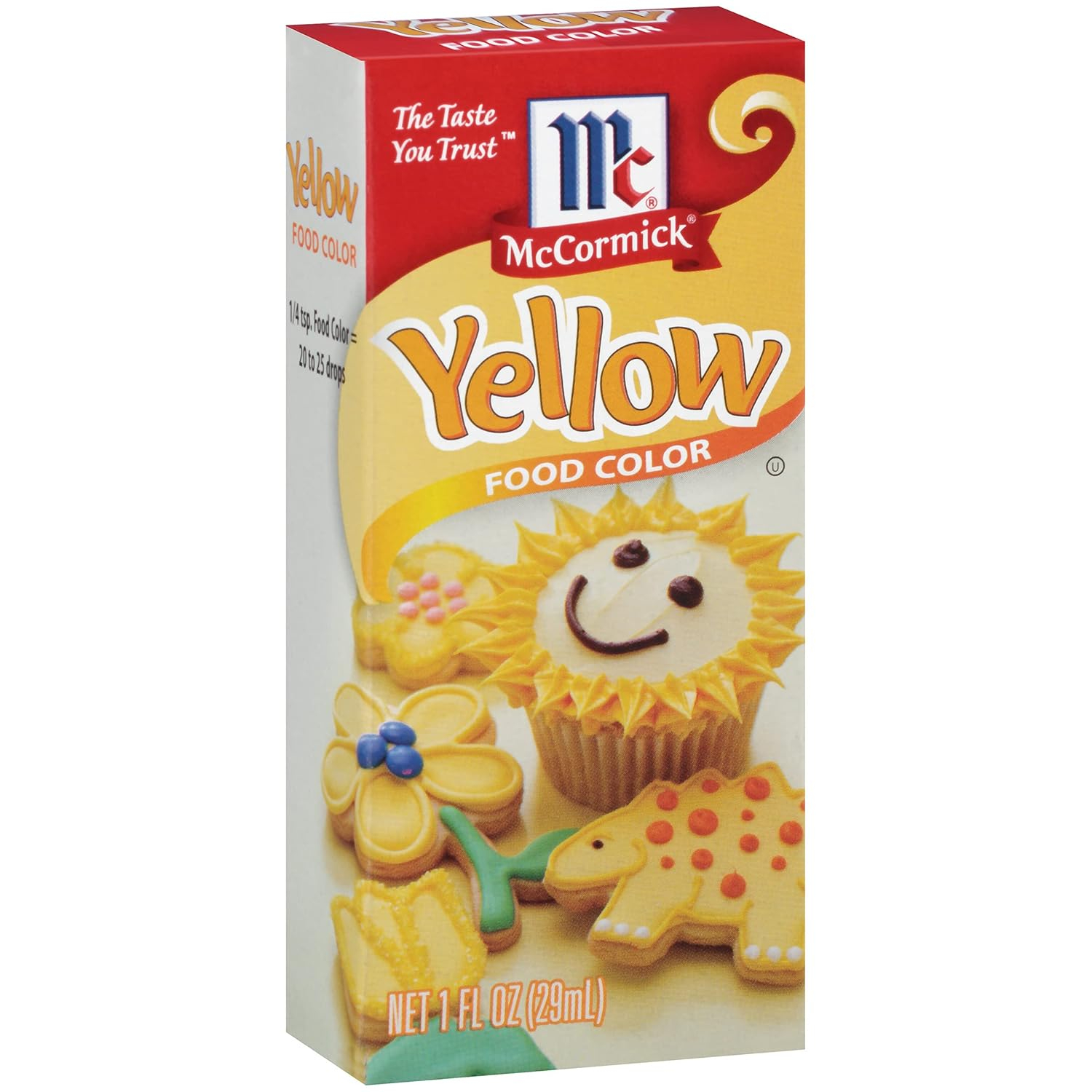 McCormick Gluten Free Yellow Food Color, 1 fl oz Box