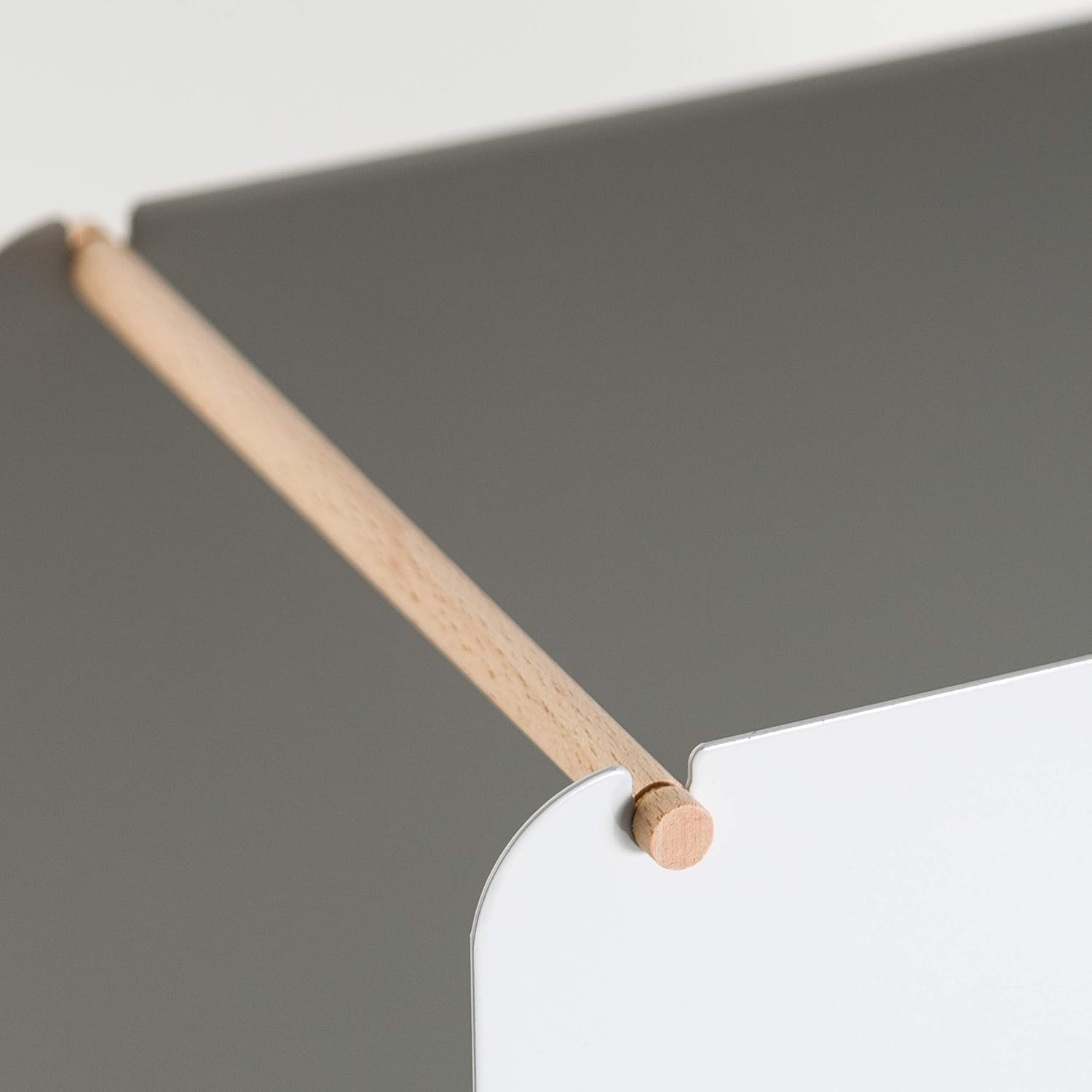 Arc Natural Wood and Metal Minimalist File Basket