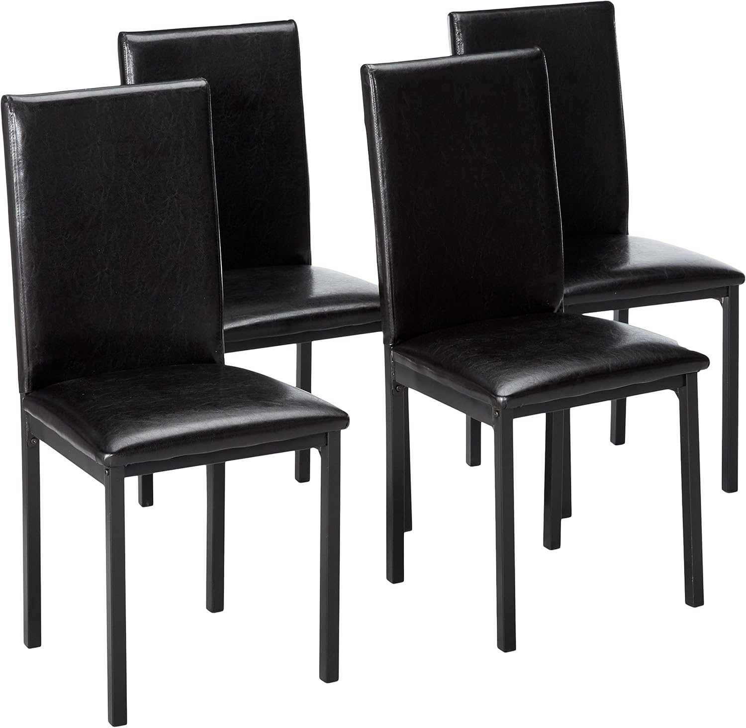 Roundhill Furniture Noyes Dining Chair, Set of 4, Black