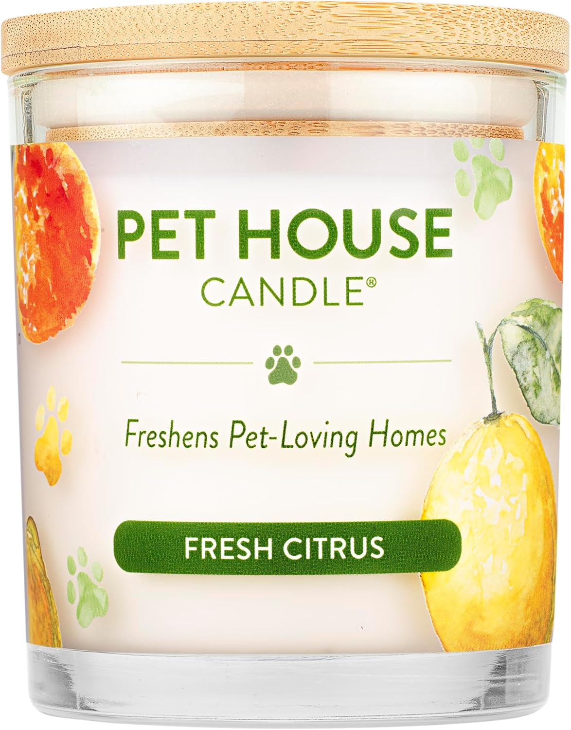 One Fur All Pet House Candle - Fresh Citrus Pack of 2-100% Plant-Based Wax Candle - Pet Odor Eliminator for Home - Non-Toxic & Eco-Friendly Air Freshening Scented Candles