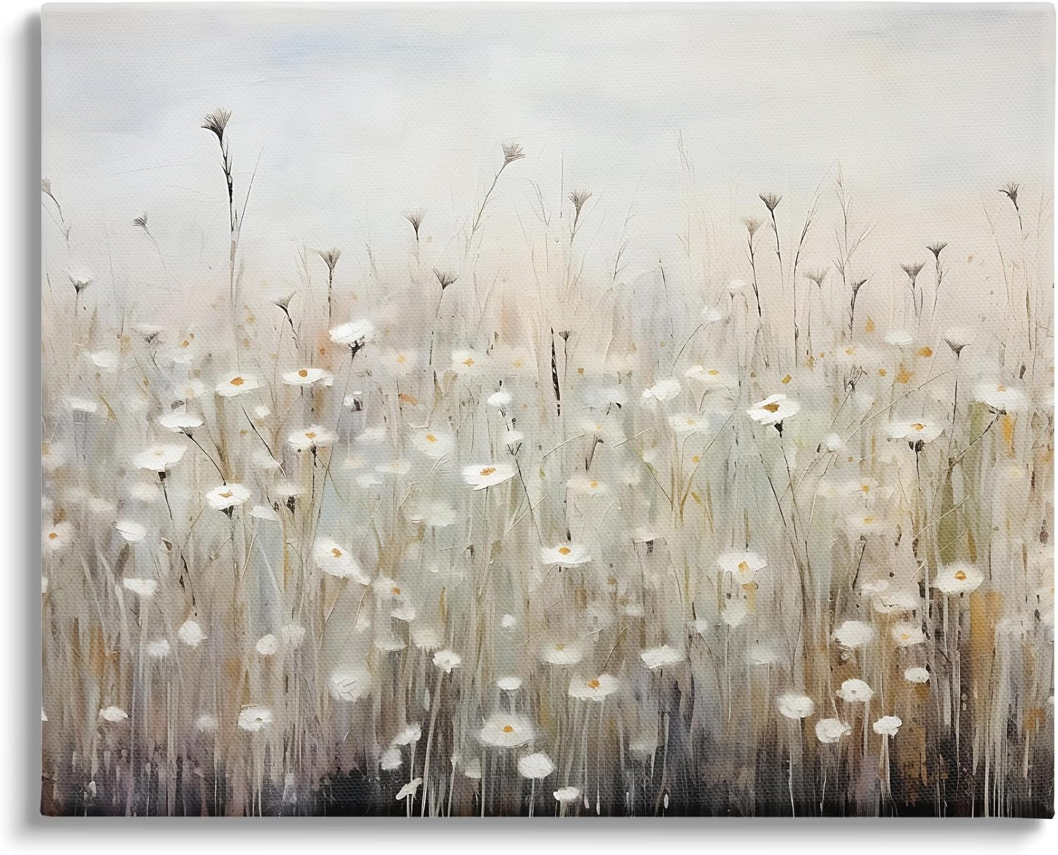 Stupell Industries Abstract Speckled Flowers Landscape Painting Gallery Wrapped Canvas Art Print Wall Art, 20 x 16