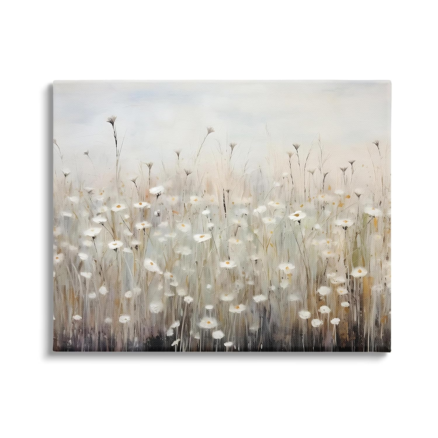 Stupell Industries Abstract Speckled Flowers Landscape Painting Gallery Wrapped Canvas Art Print Wall Art, 20 x 16