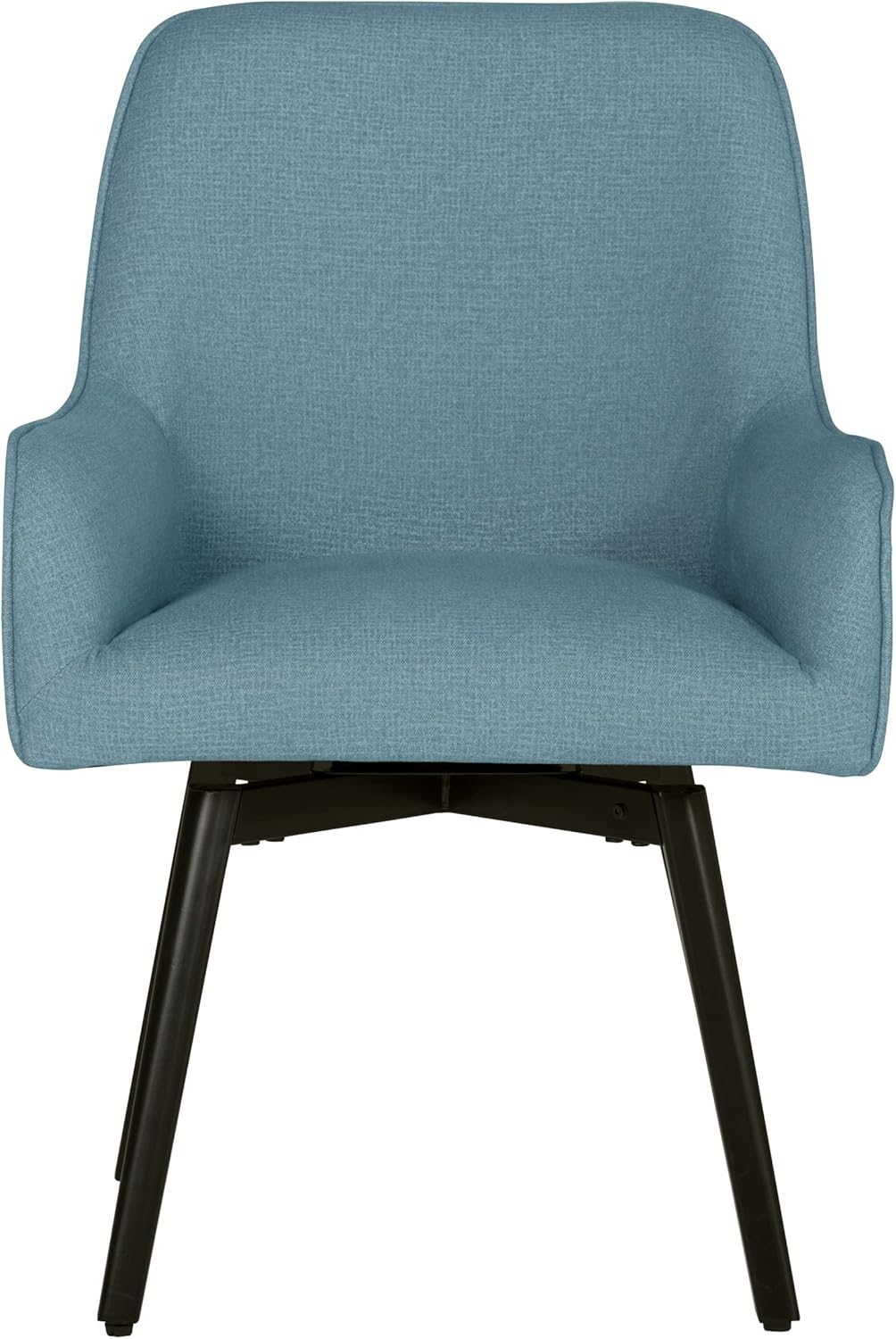 Studio Designs Home Spire Luxe Swivel Chair with Arms, Dining/Office, Black/Baltic Fabric