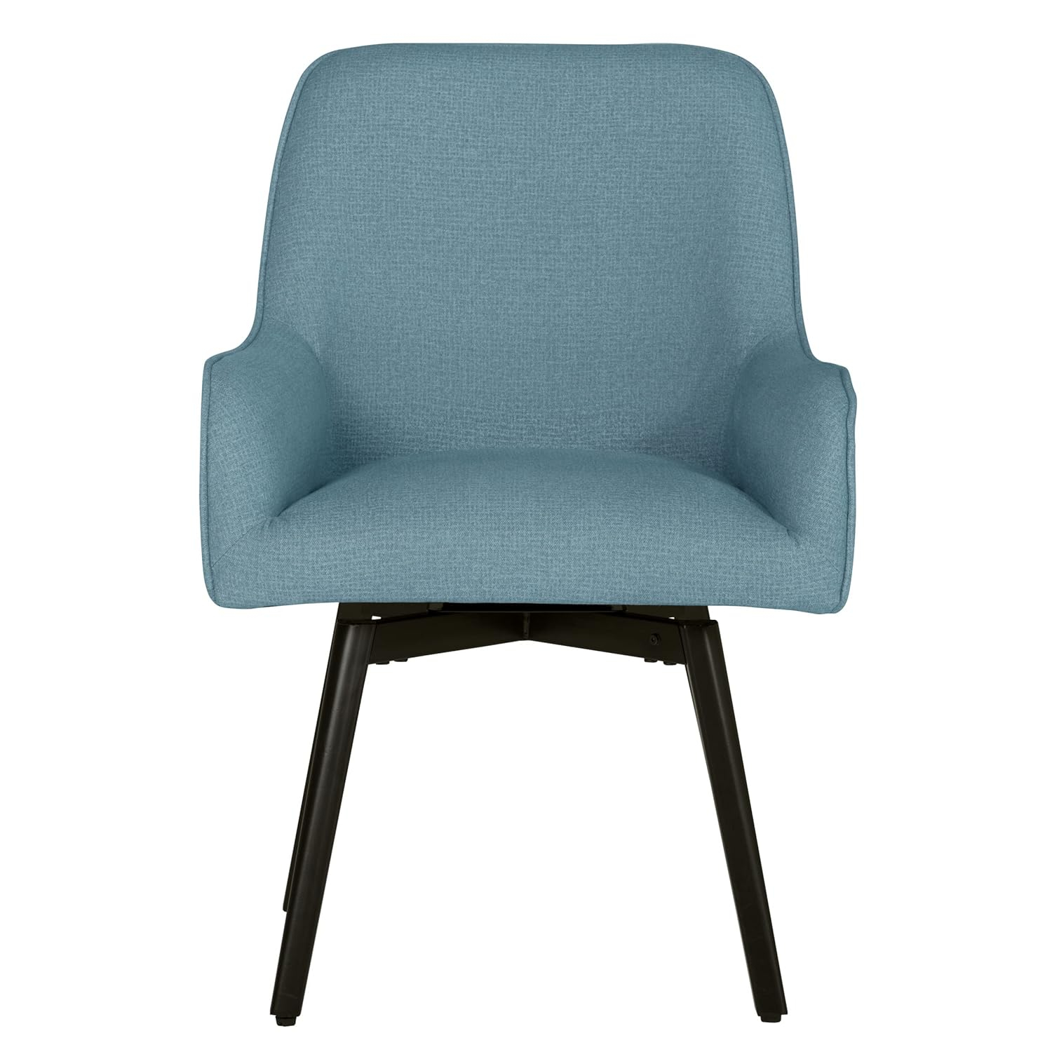 Studio Designs Home Spire Luxe Swivel Chair with Arms, Dining/Office, Black/Baltic Fabric