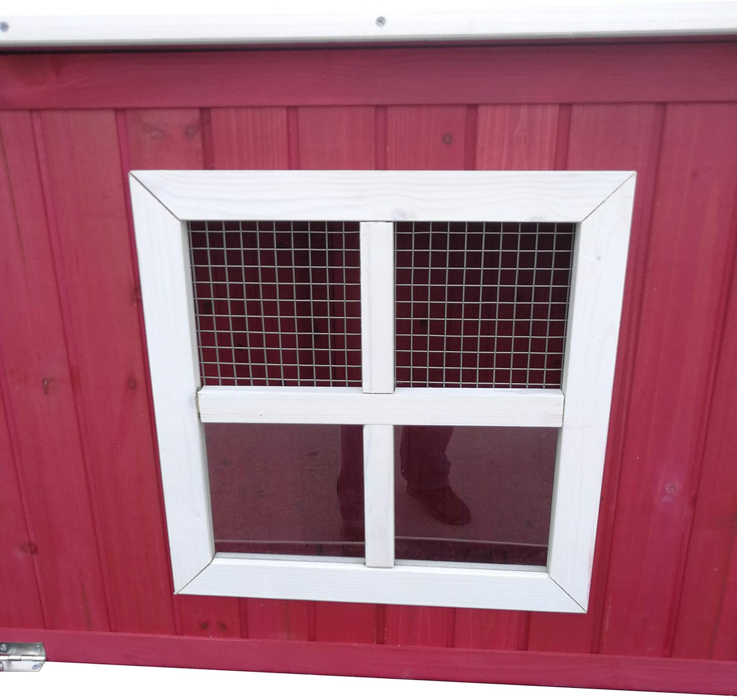 87" Red Fir Wood Chicken Coop with Nesting Box and Ramp