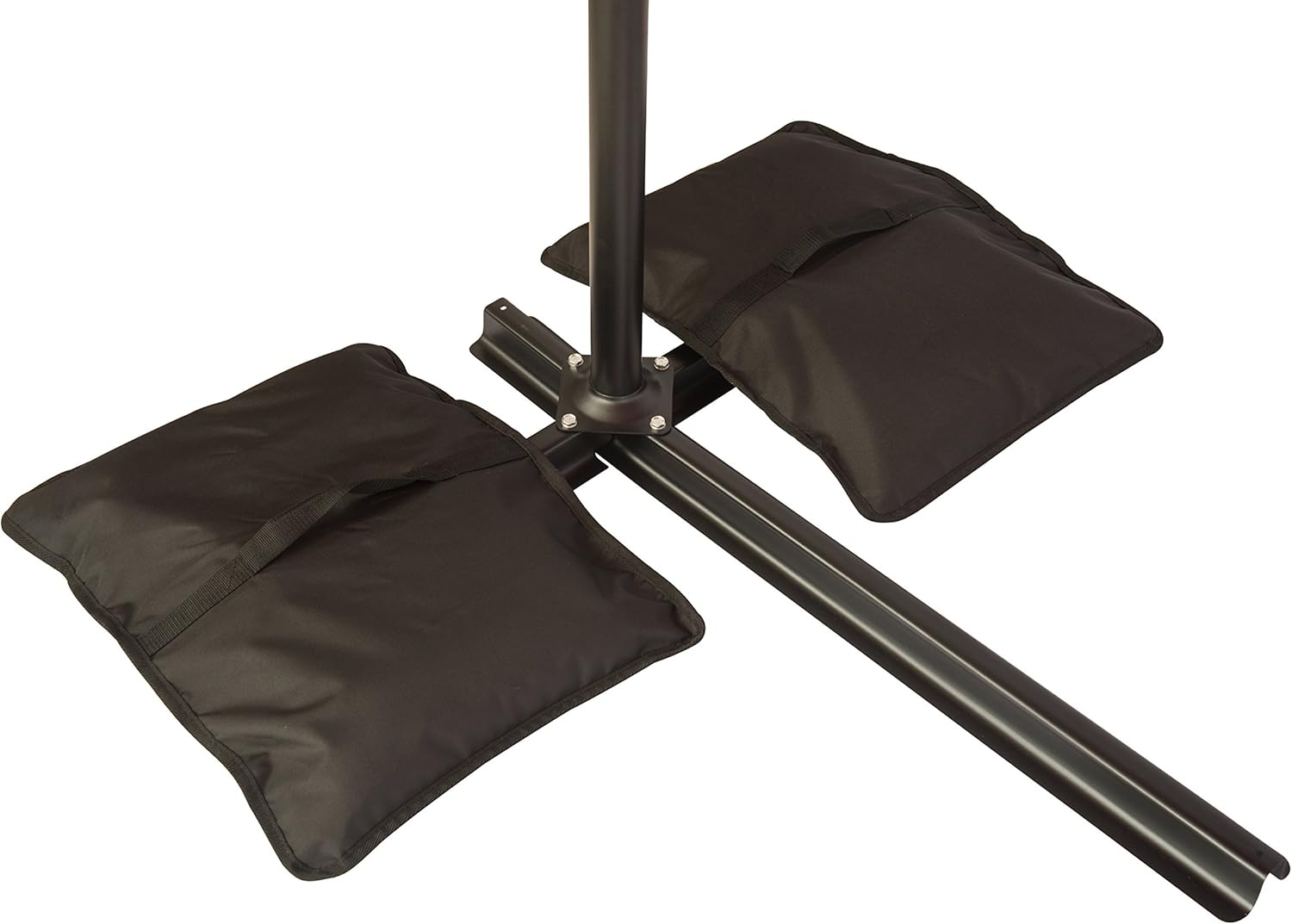 Trademark Innovations Saddlebag Style Sand Bag for Anchoring Patio Umbrellas, Black, Holds 44-55lbs