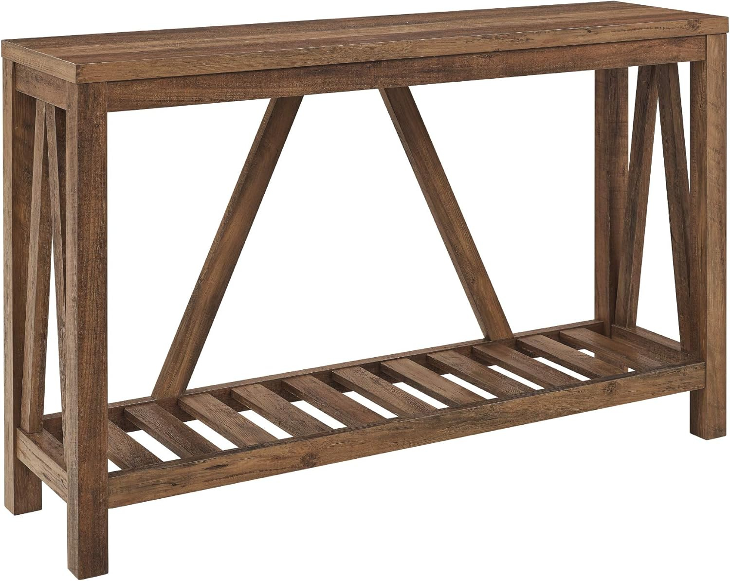 Walker Edison Furniture Modern Farmhouse Accent Entryway Table, 52 Inch - Rustic Oak