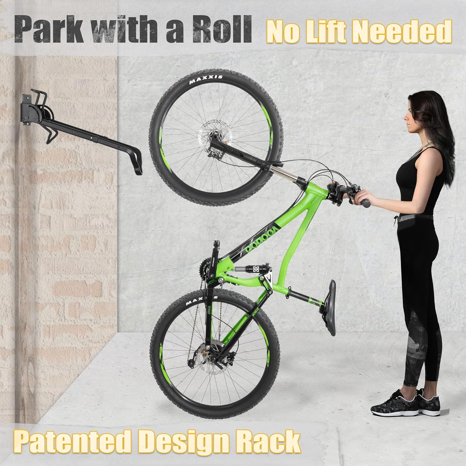 CyclingDeal Bike Wall Mount Parking Storage Rack 20"-29" MTB 700C Road Bicycles