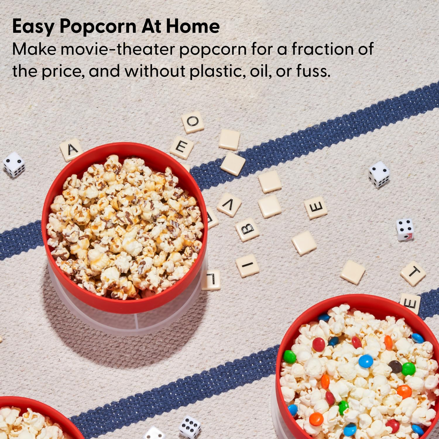 W&P Microwave Silicone Personal Popcorn Popper Maker | Charcoal | Collapsible Bowl w/Built In Measuring Cup, BPA Free, Eco-Friendly, Waste Free, 4 Cups of Popped Popcorn