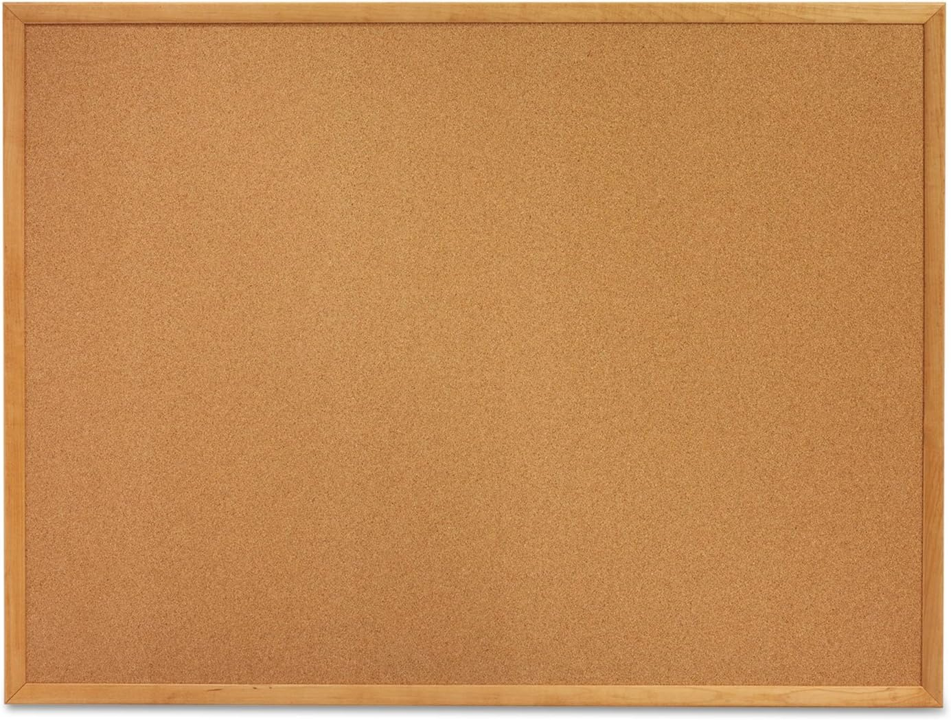 Natural Cork Bulletin Board with Oak Frame, 18" x 24"