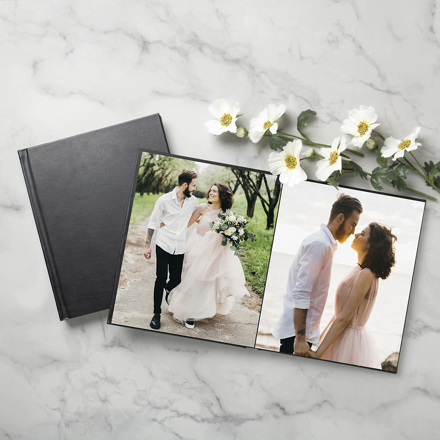 Neil Enterprises Inc. Black 10x12 Vertical Self-Stick Photo Albums - Holds 20 Photos - Pack of 12