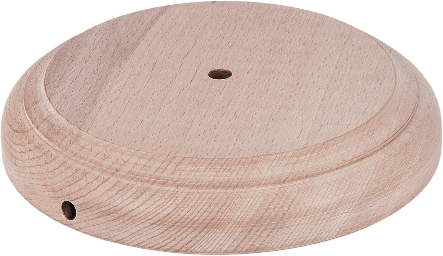B&P Lamp® Modern Style Unfinished Wooden Lamp Base, 4 Inch Top by 5 1/2 Inch Bottom by 1 1/4 Inch Height