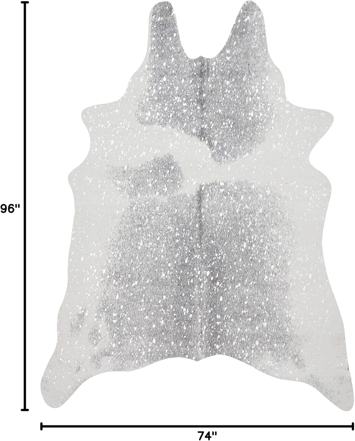 Loloi II Bryce Faux Cowhide Grey / Silver Area Rug
