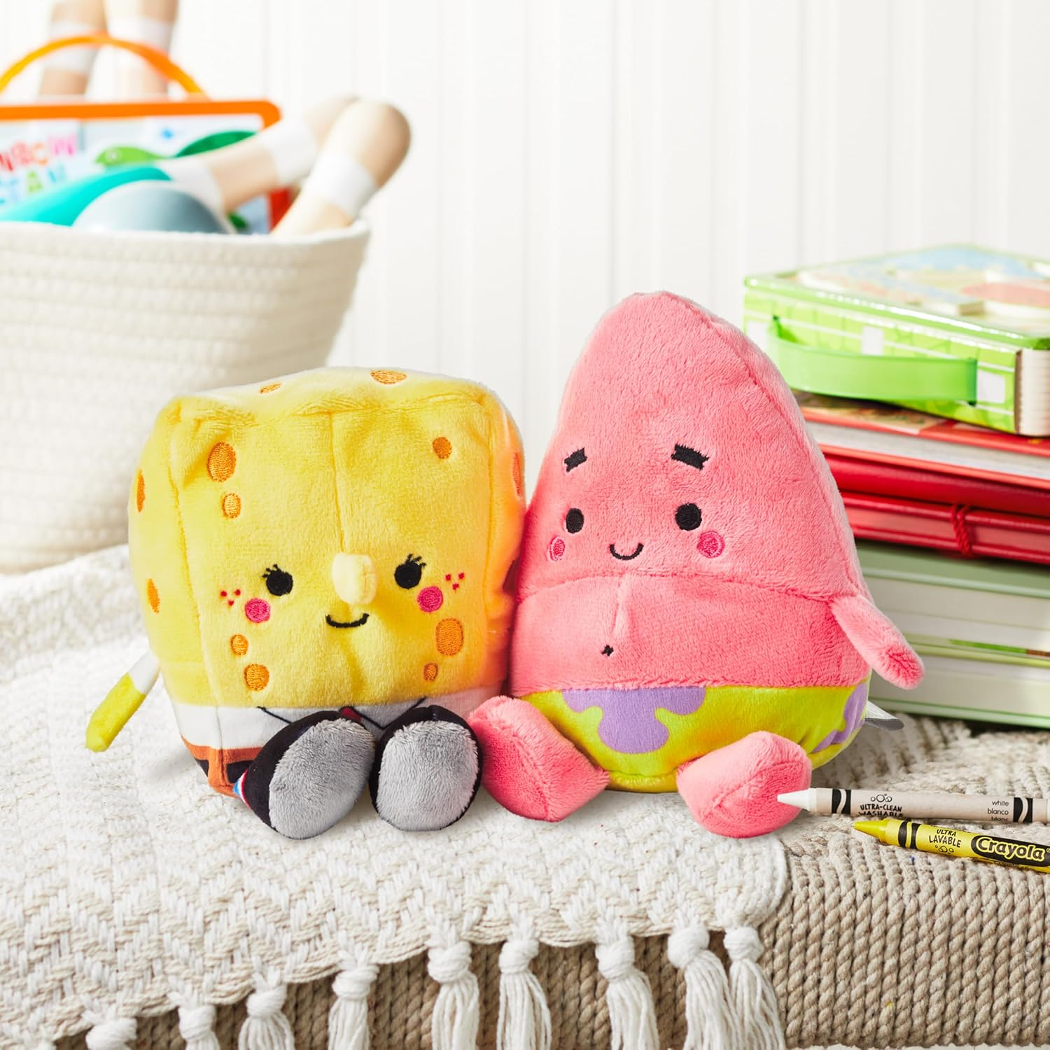 Hallmark Better Together Nickelodeon Magnetic Plush (Spongebob and Patrick) 5.75" Stuffed Toys, Easter Gifts for Kids