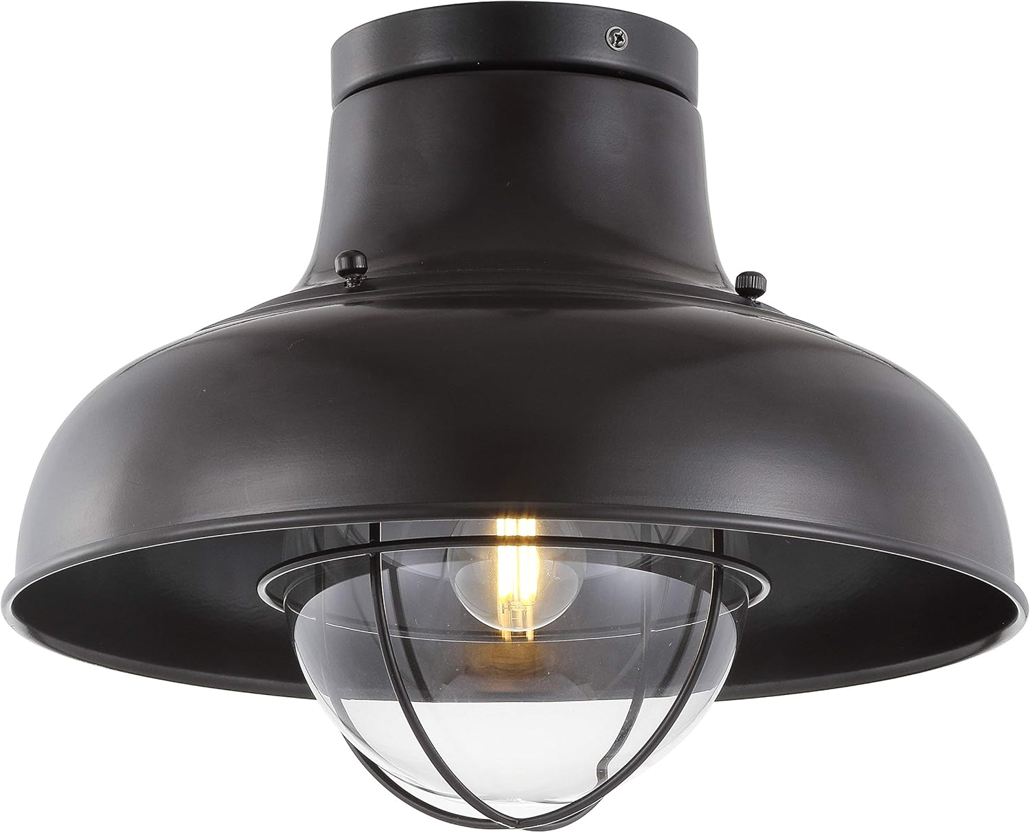 Cameron 13" Metal LED Semi-Flush Mount, Oil Rubbed Bronze