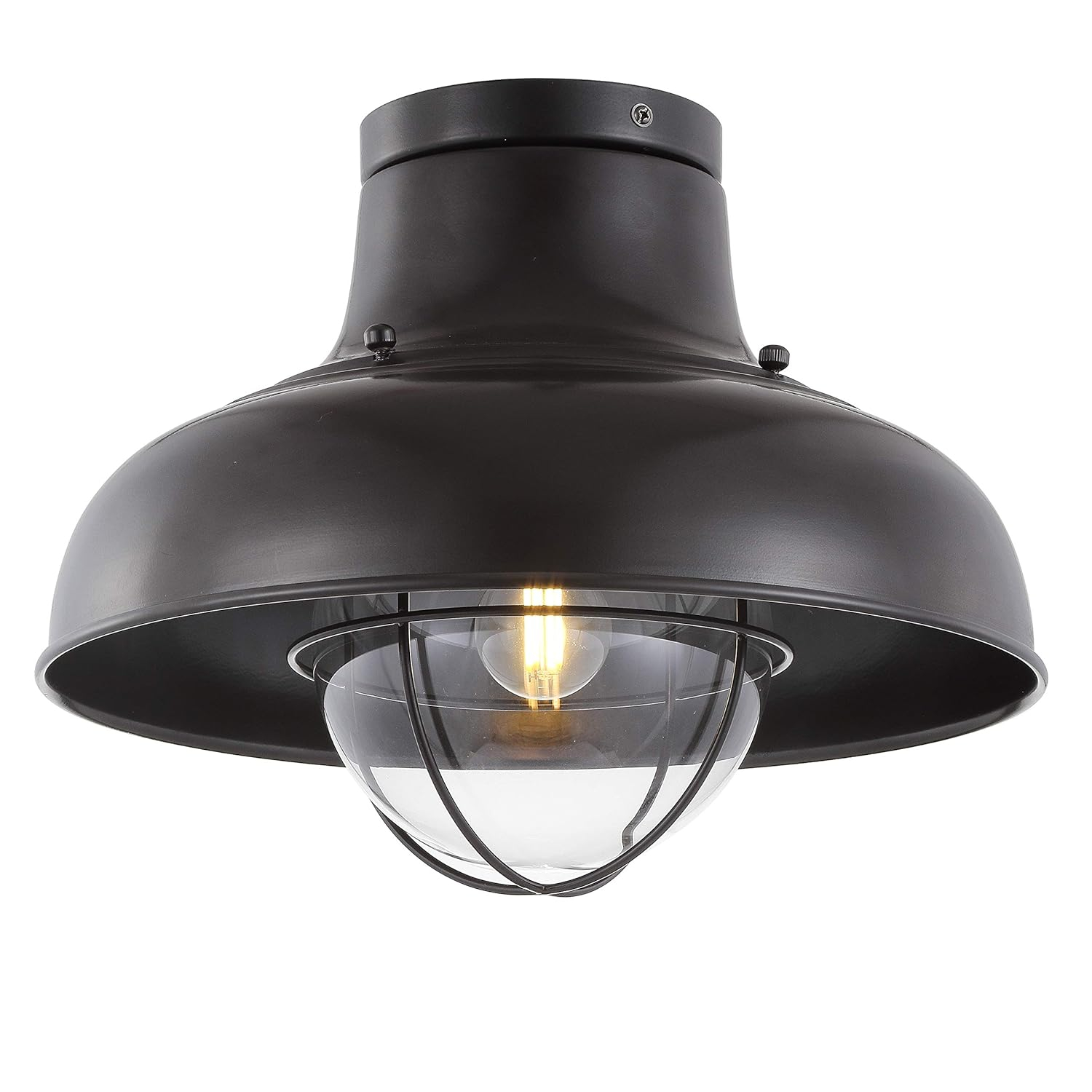 Cameron 13" Metal LED Semi-Flush Mount, Oil Rubbed Bronze