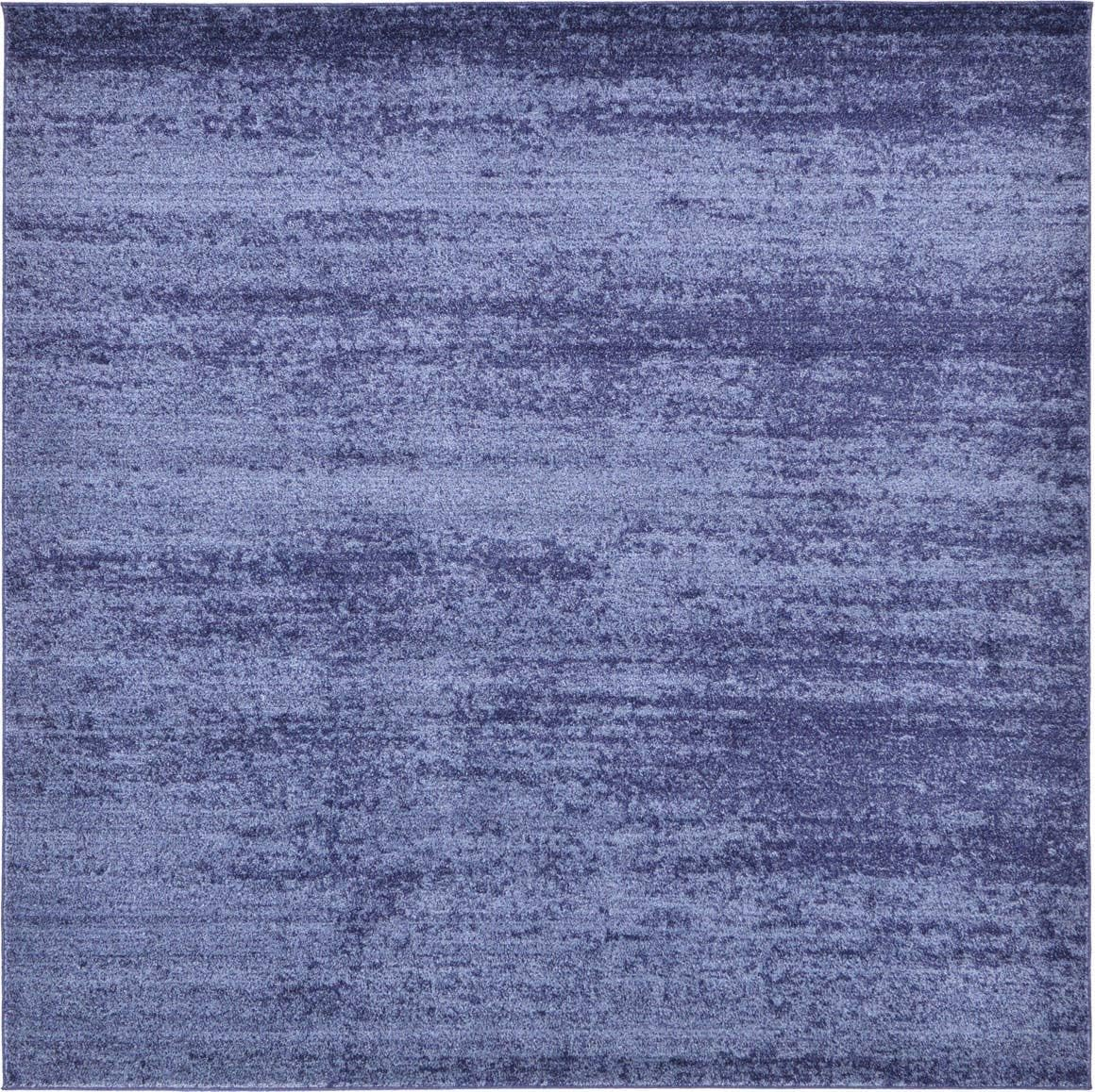 Unique Loom Del Mar Collection Area Rug - Lucille (7' 10" Square, Navy Blue/ Ivory)