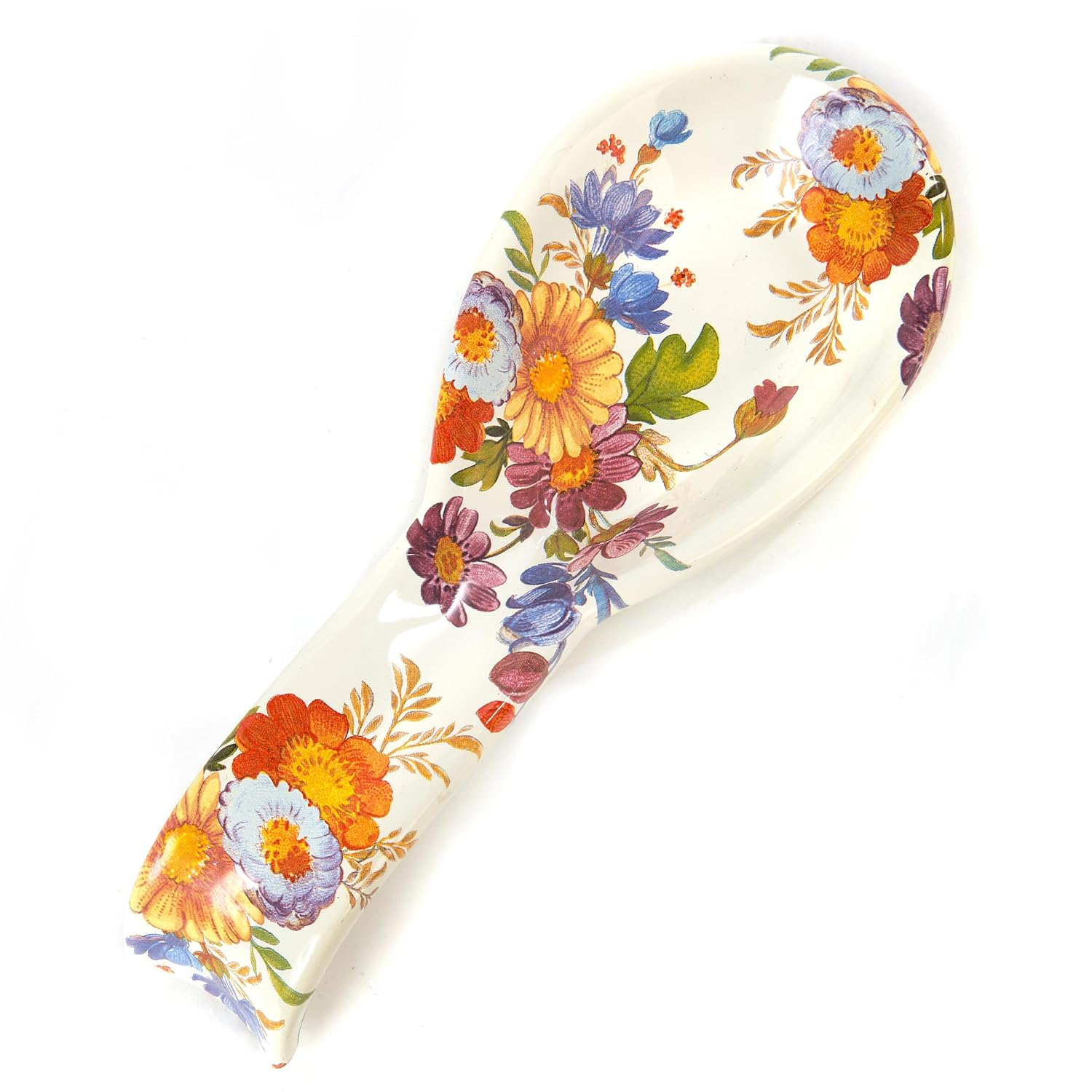 French Country Floral Enamel Steel Spoon Rest