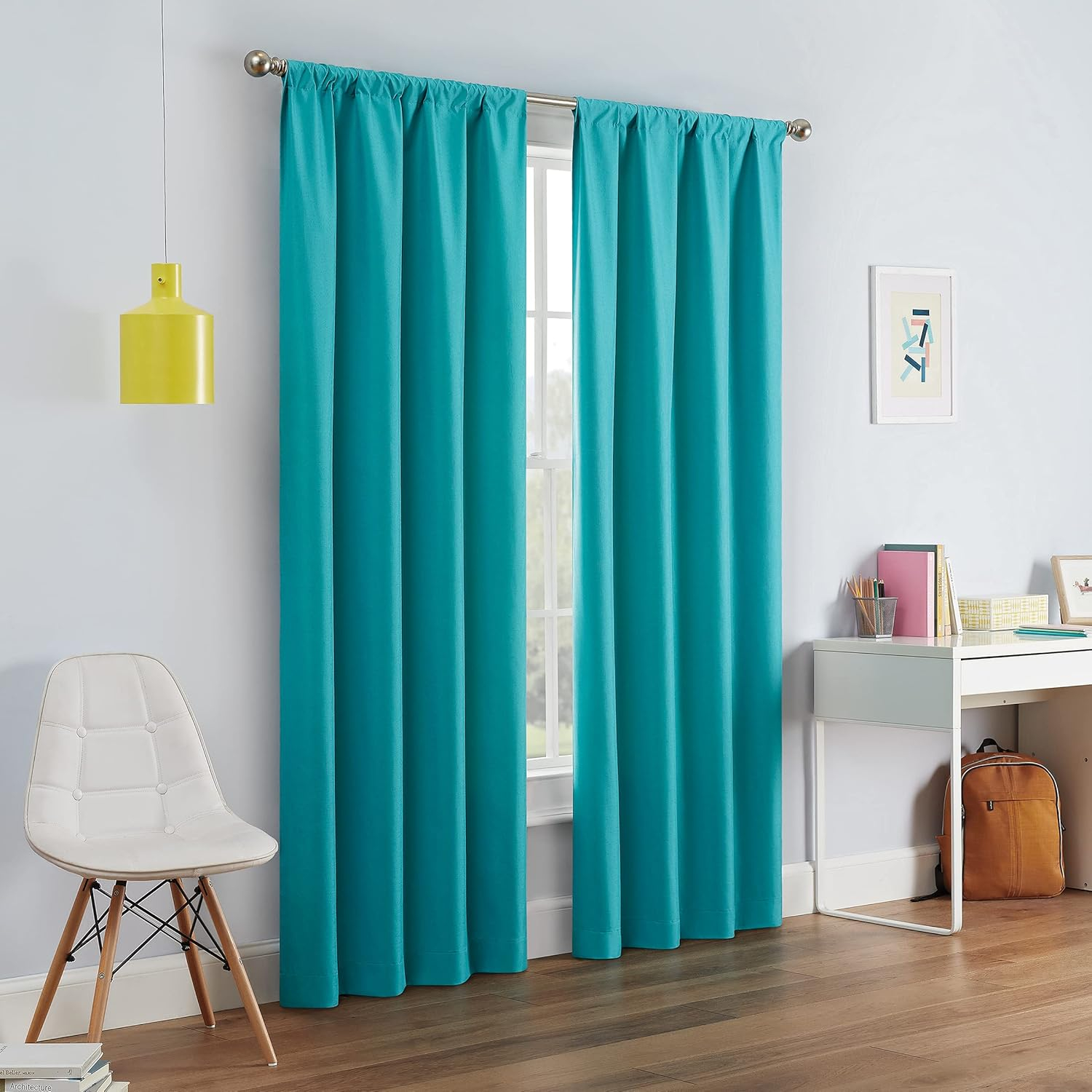 Eclipse Kendall Kids Thermaback Blackout 42 x 54 Curtain Panel in Pool