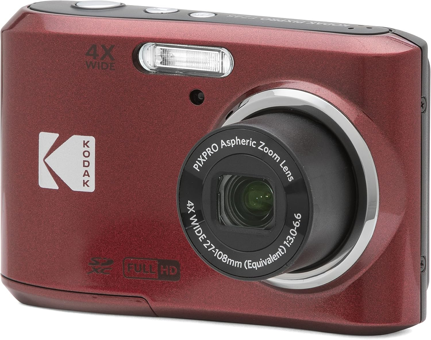 Kodak PIXPRO FZ45 Friendly Zoom Digital Camera (Red)